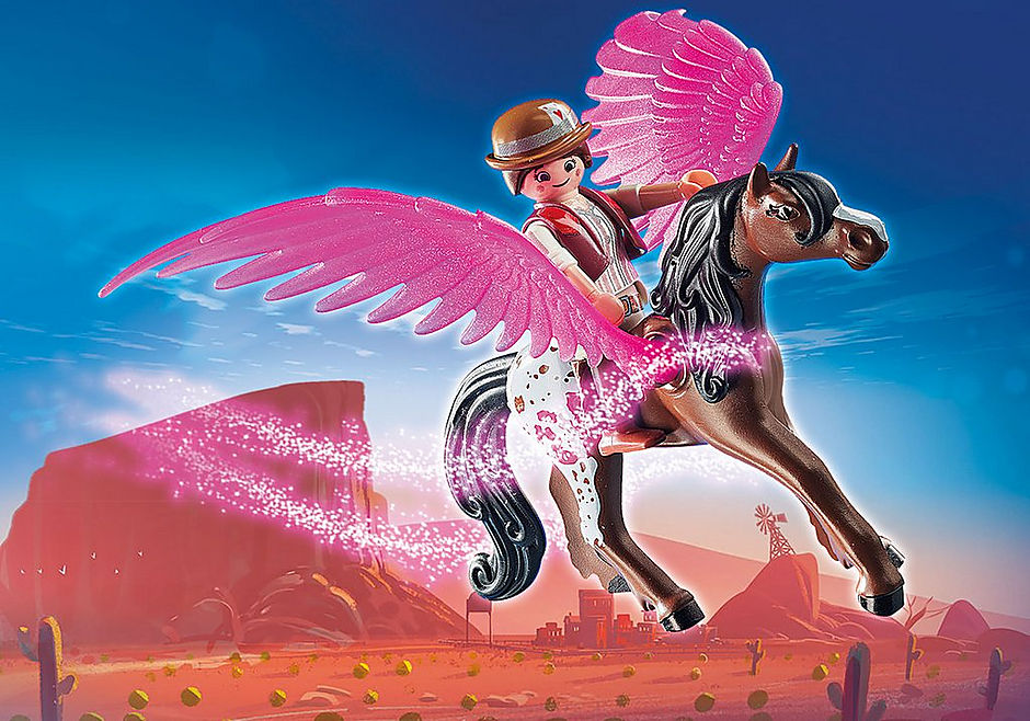 70074 PLAYMOBIL:THE MOVIE Marla and Del with Flying Horse detail image 4