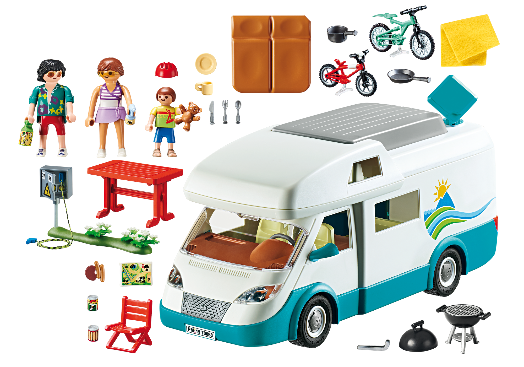 playmobil famille avec camping car