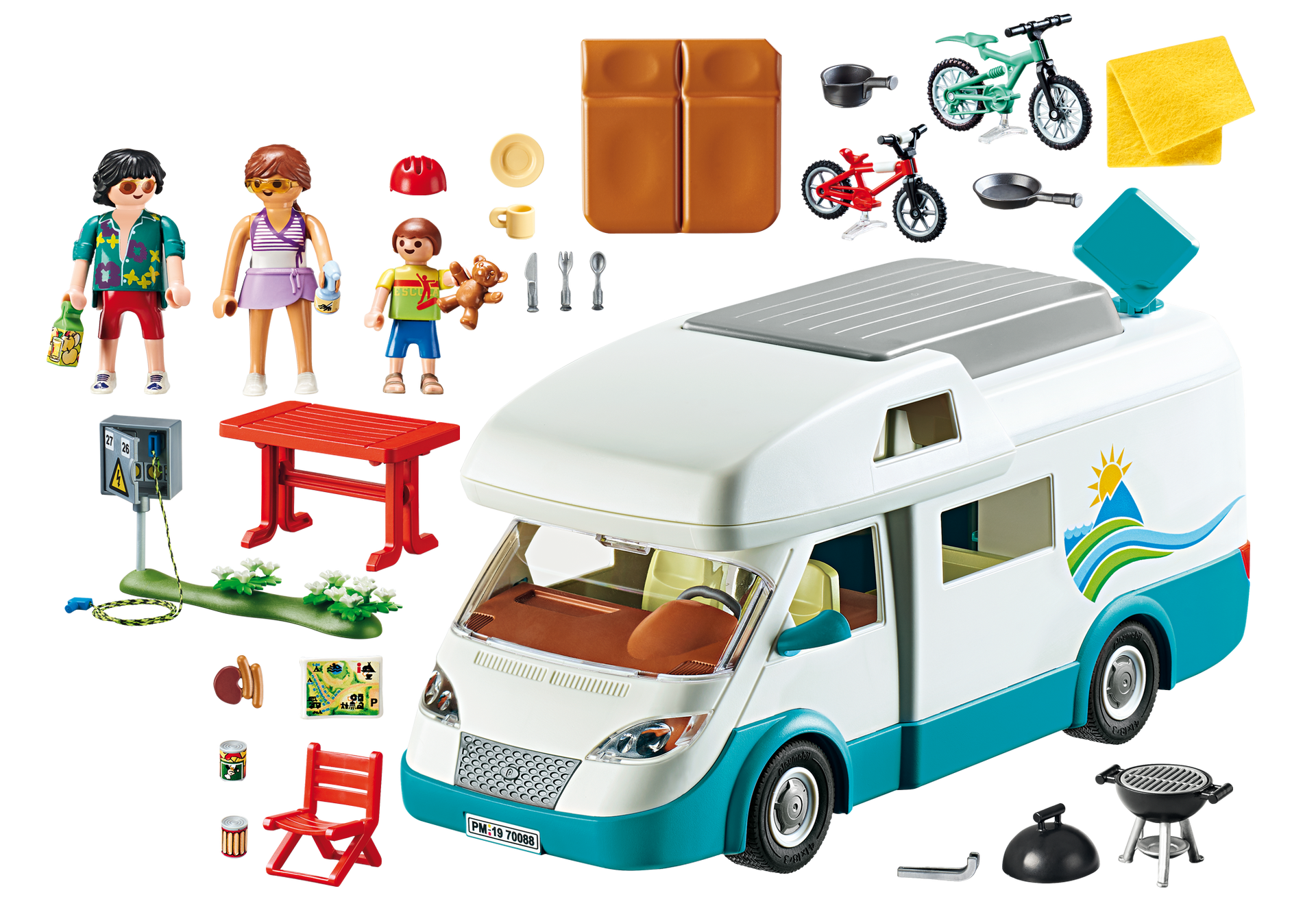 Playmobil 70088 Familien-Wohnmobil Camping-Fahrzeug Familienausflug Reisemobil 