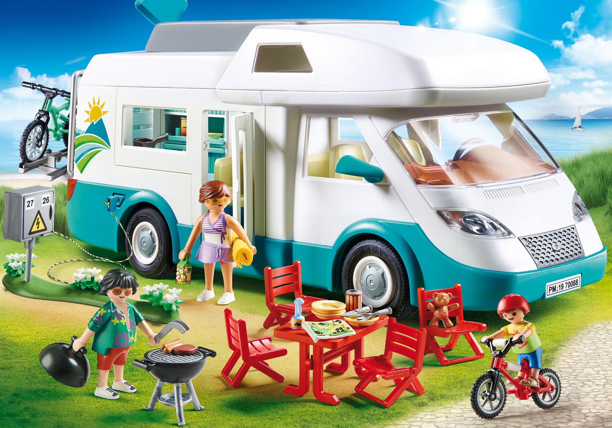 playmobil famille avec camping car