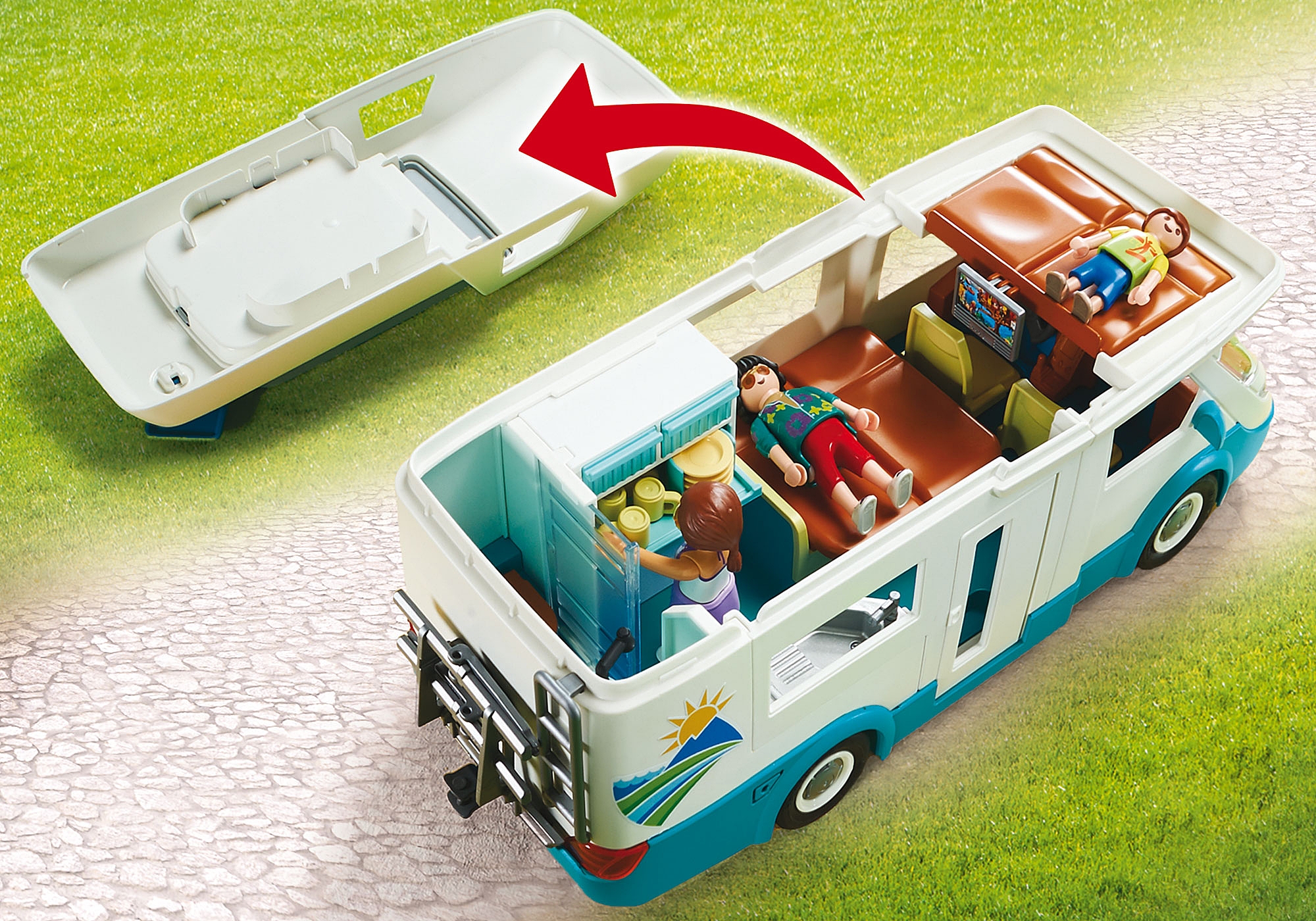 Playmobil toy best sale camper van