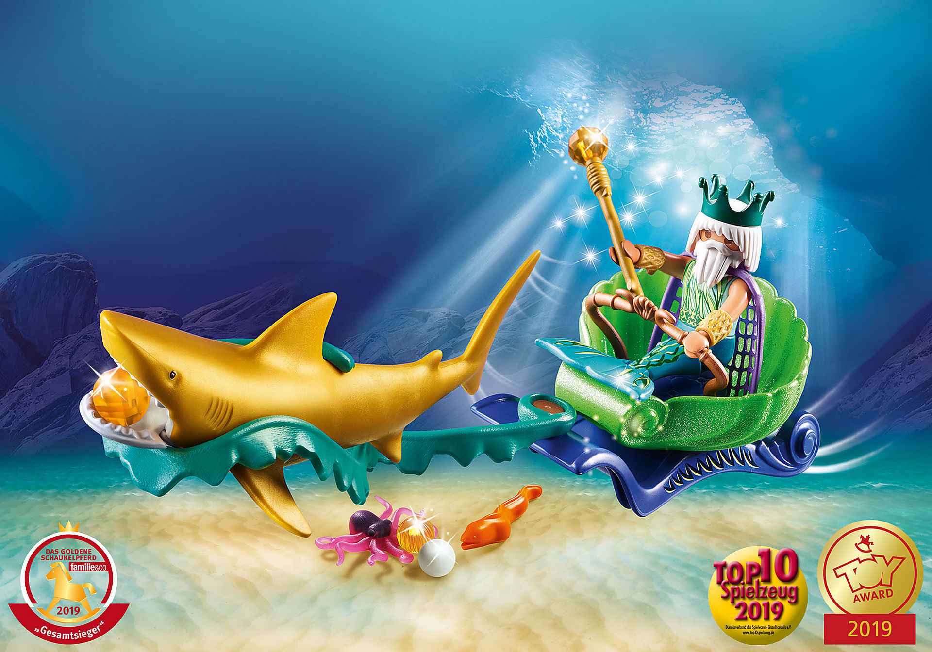 70097 Βασιλιάς της Θάλασσας με άμαξα καρχαρία zoom image1
