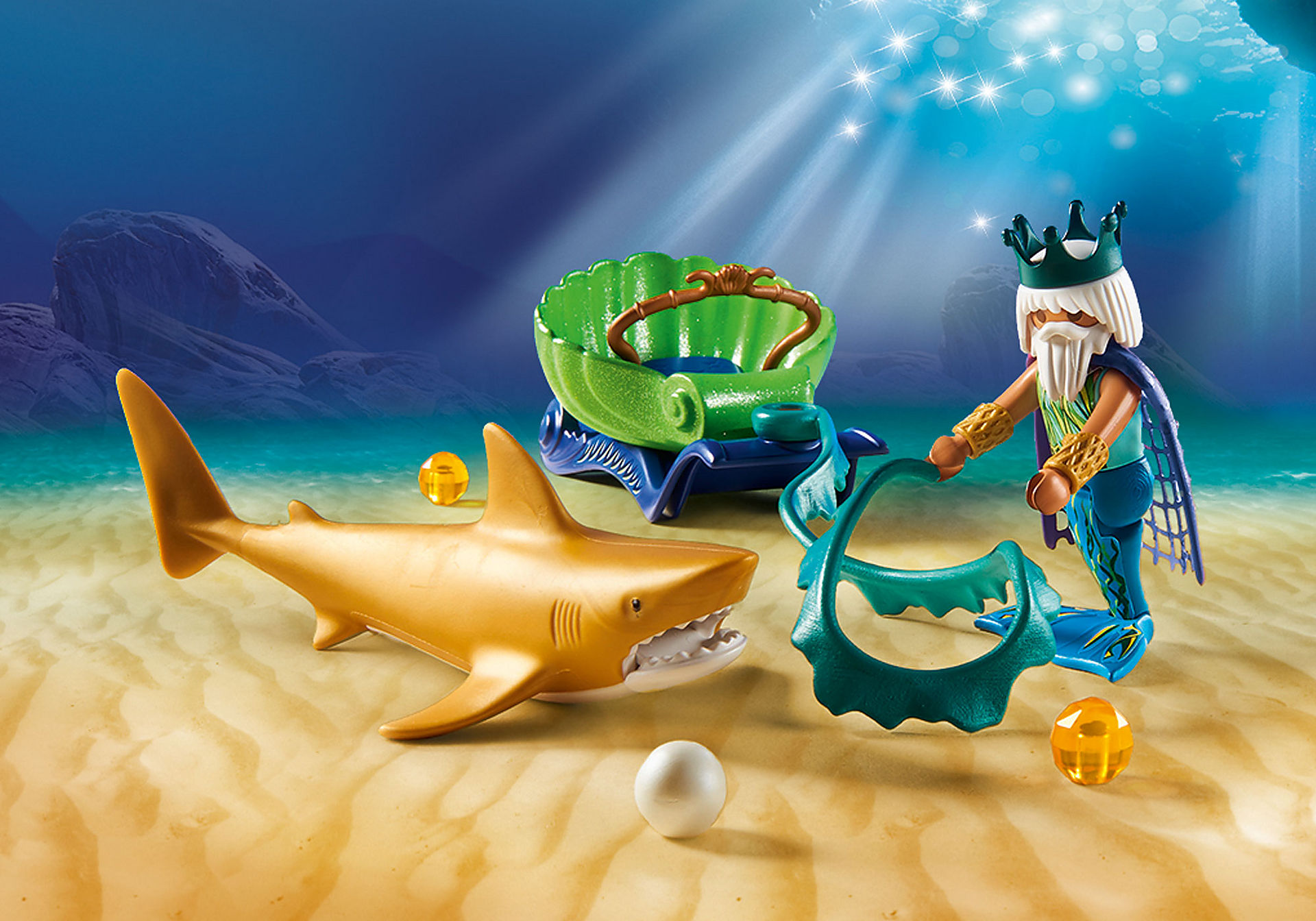 King Of The Sea With Shark Carriage 70097
