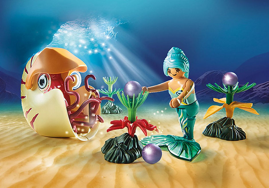 70098 Sirène avec escargot des mers  detail image 4