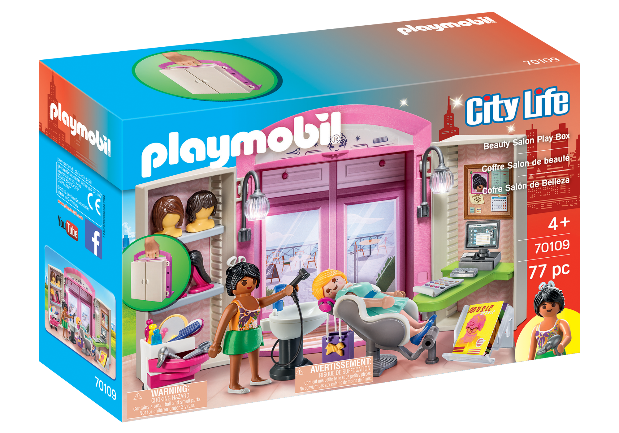 playmobil dressing room with salon