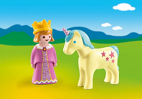 70127 Principessa con Unicorno 1.2.3