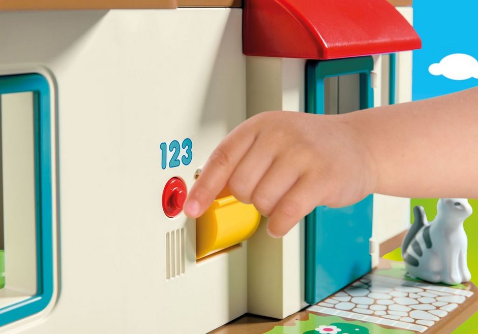Einfamilienhaus Playmobil 1.2.3 70129 Bunt Kinderspielfiguren Funktionsfähiger 