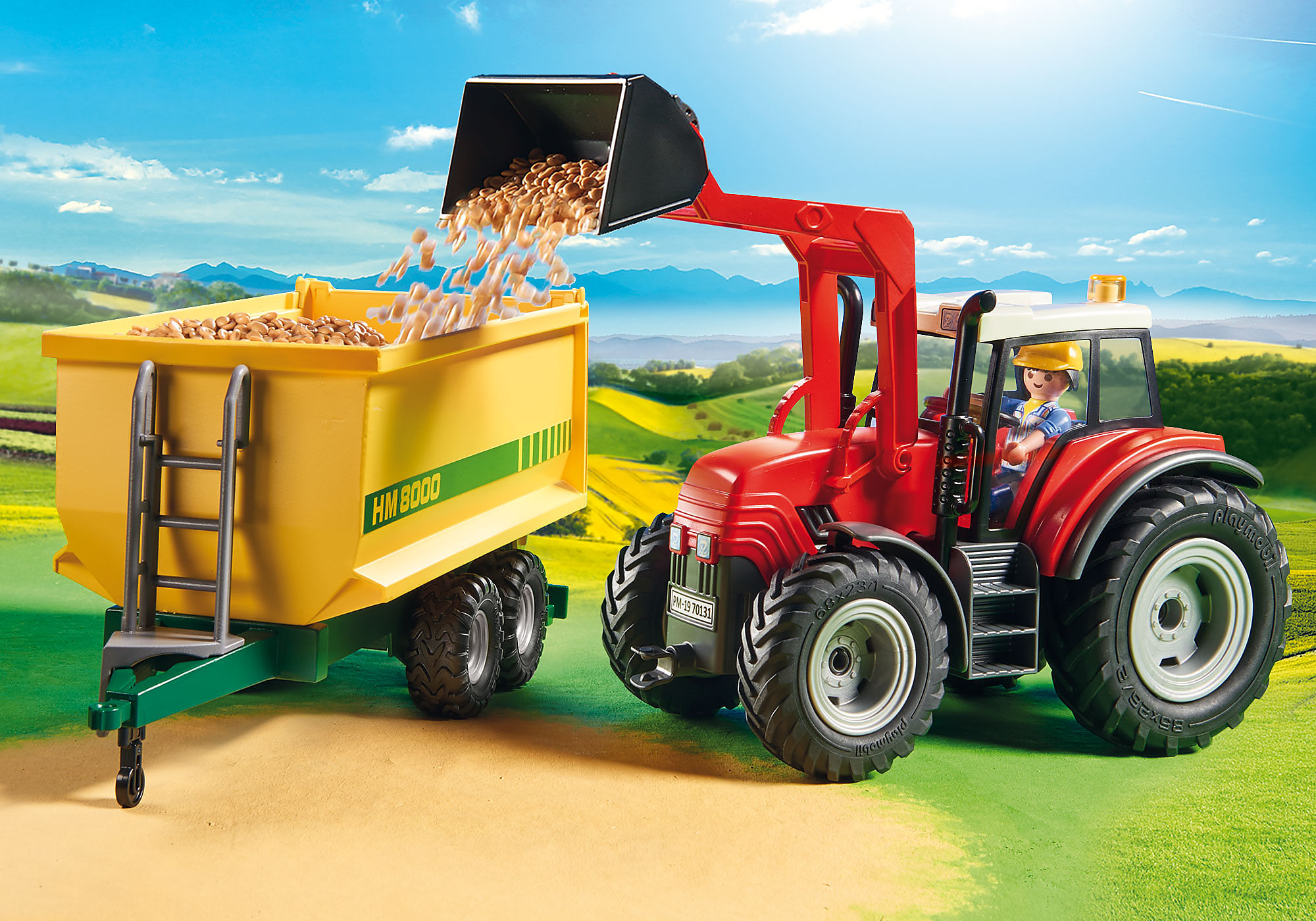 spand seng Identitet Tractor with Feed Trailer - 70131 | PLAYMOBIL®