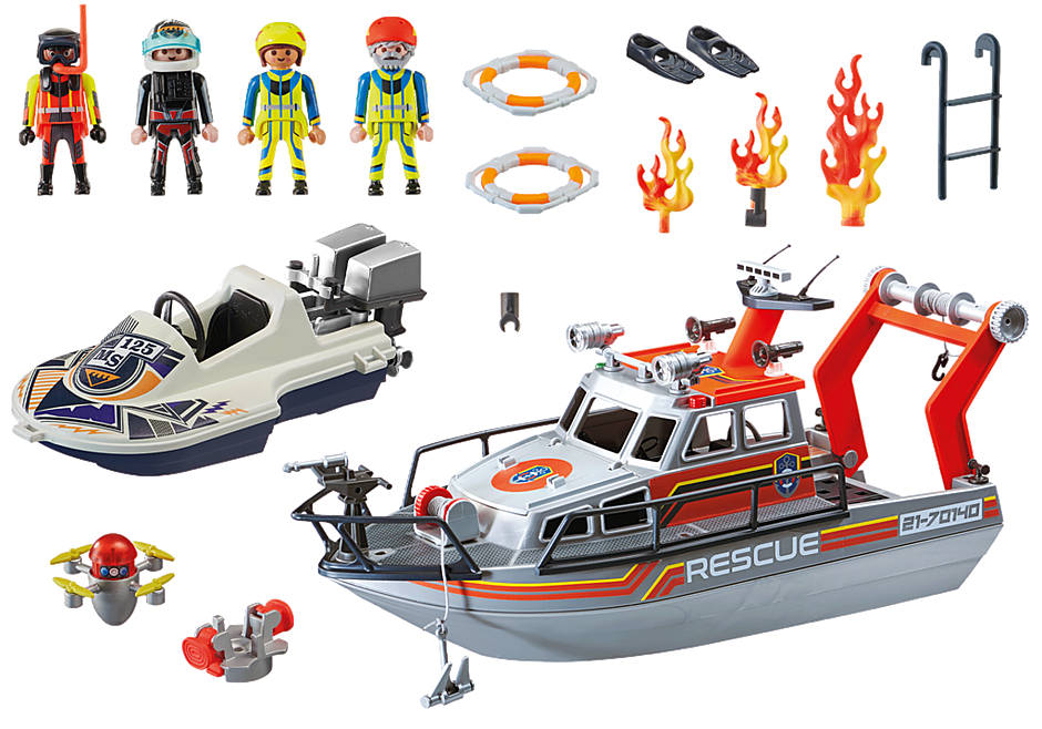 70140 Fire Rescue with Personal Watercraft detail image 3