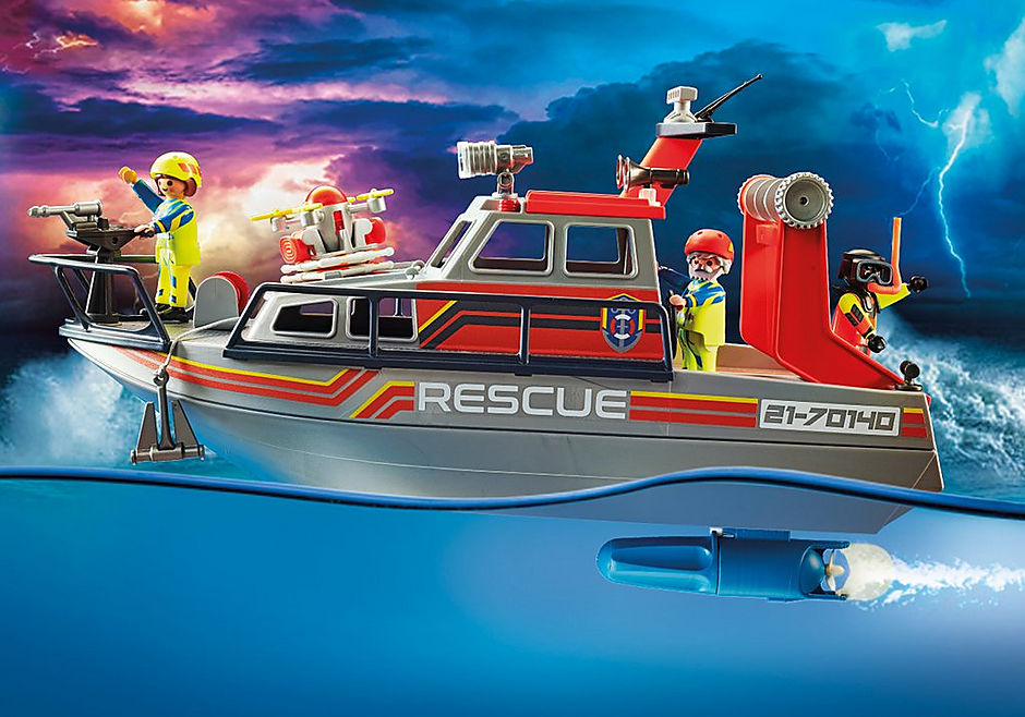 70140 Redding op zee: brandbestrijdingsmissie met reddingscruiser detail image 4
