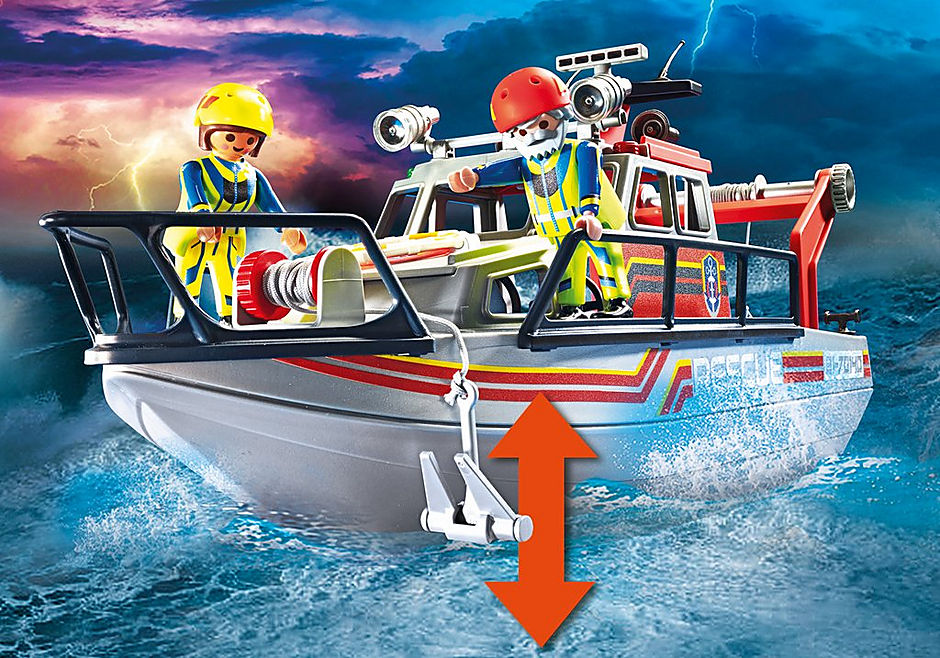 70140 Redding op zee: brandbestrijdingsmissie met reddingscruiser detail image 5