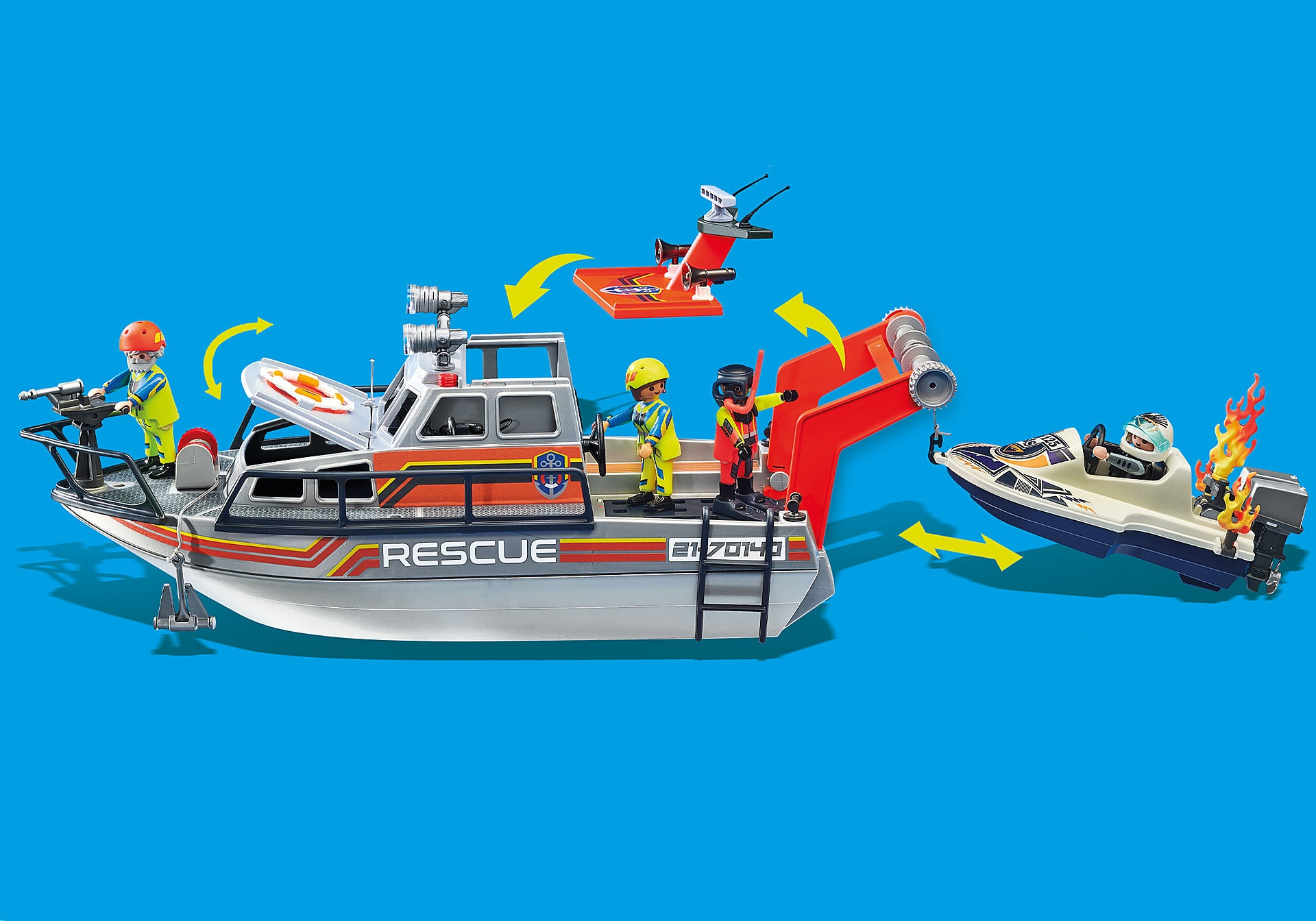 70140 Redding op zee: brandbestrijdingsmissie met reddingscruiser zoom image9