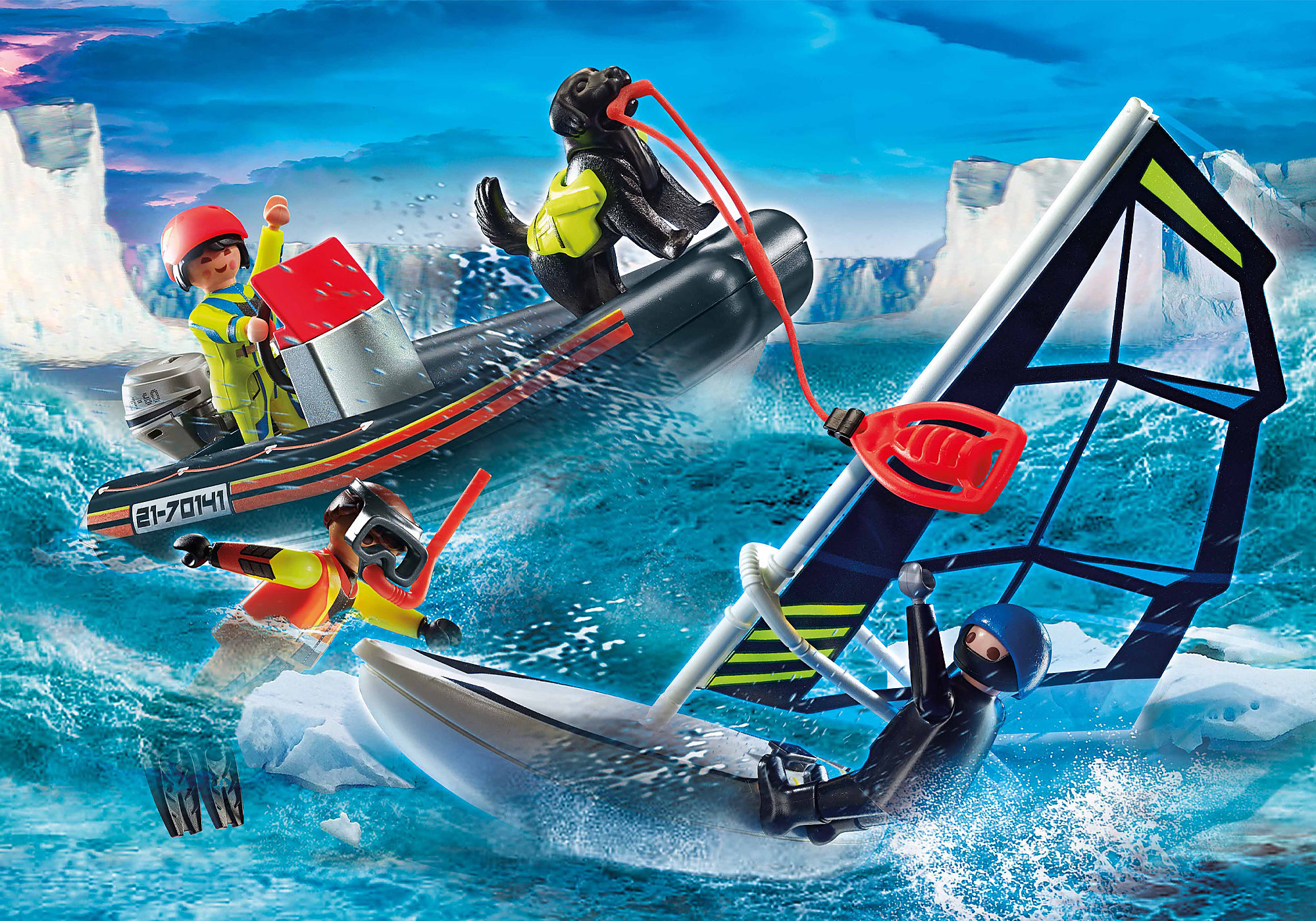 Playmobil Sea Rescue Windsurfer City Action 70141 - Uniq Surface