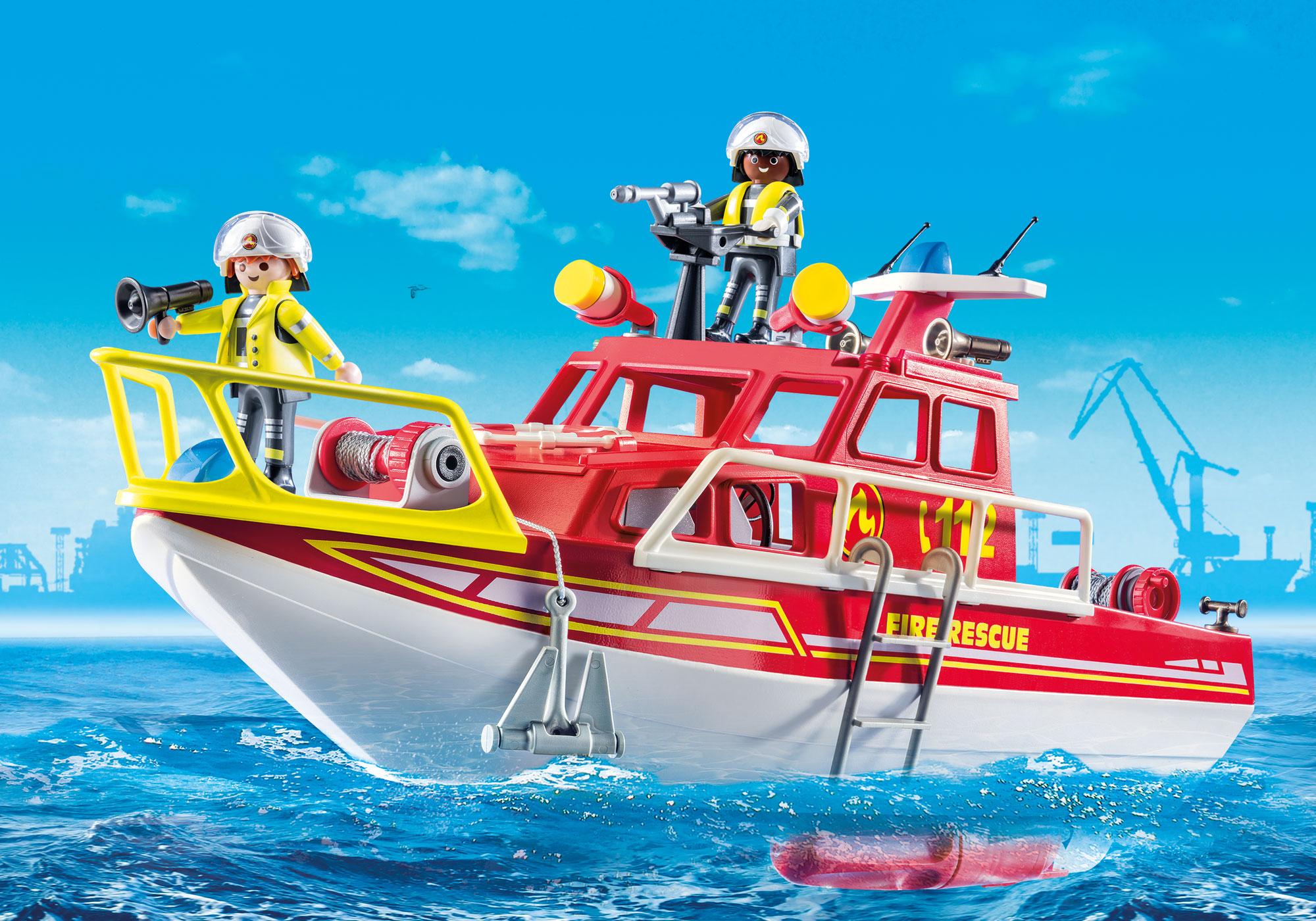 playmobil city action rescue boat