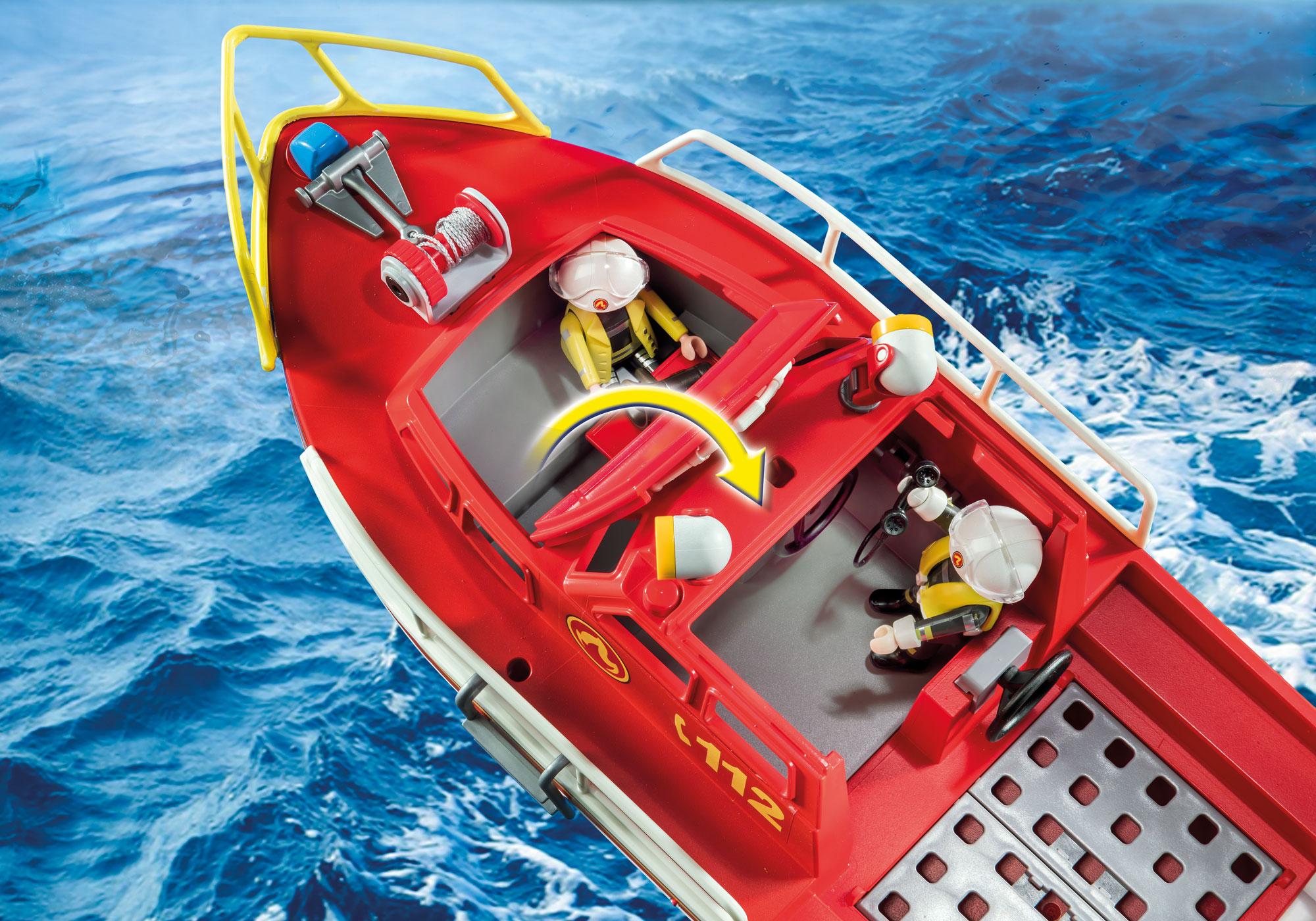 playmobil city action rescue boat