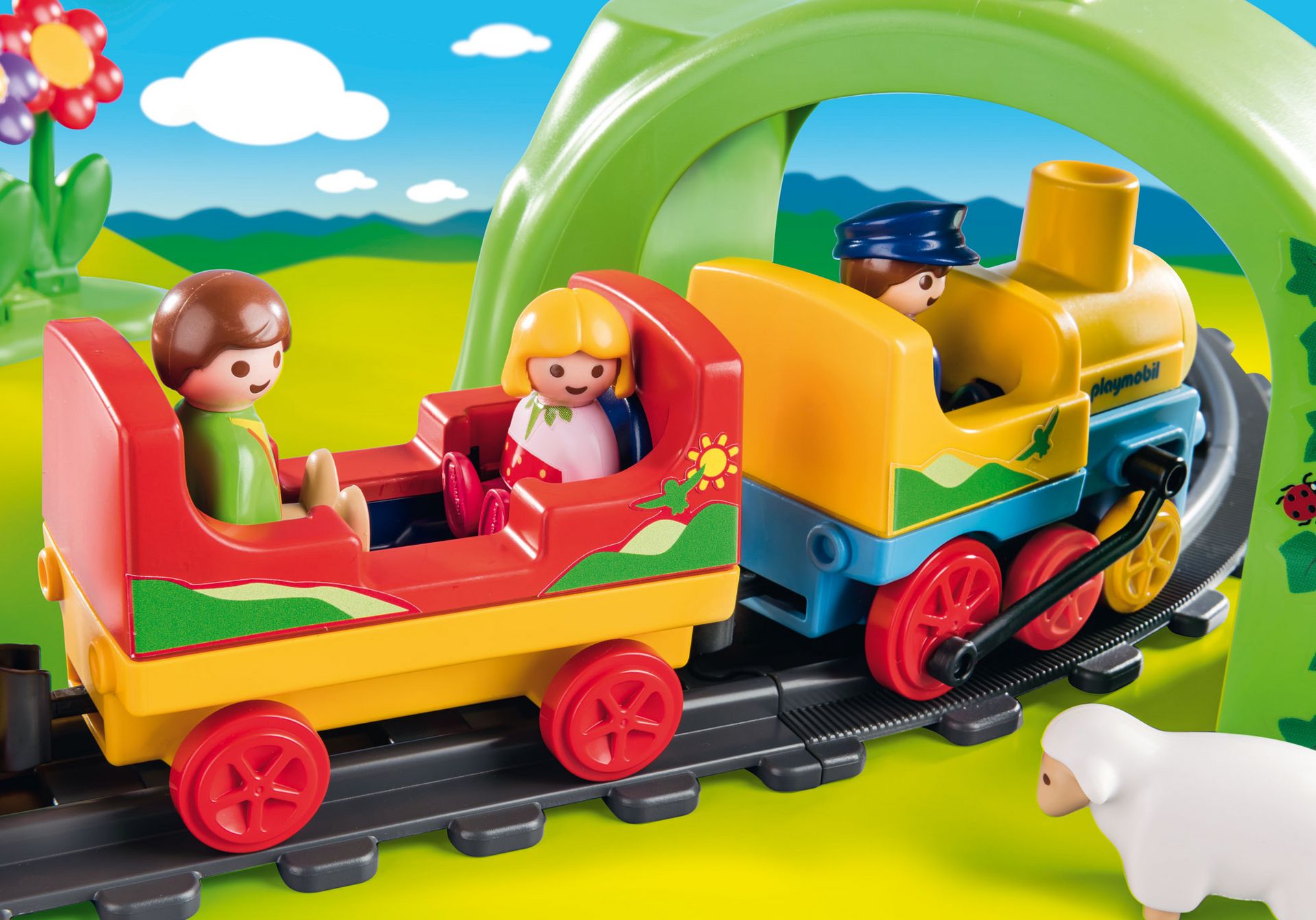 Playmobil 1.2.3-4 rails courbes pour Train à Piles 1.2.3 Playmobil 