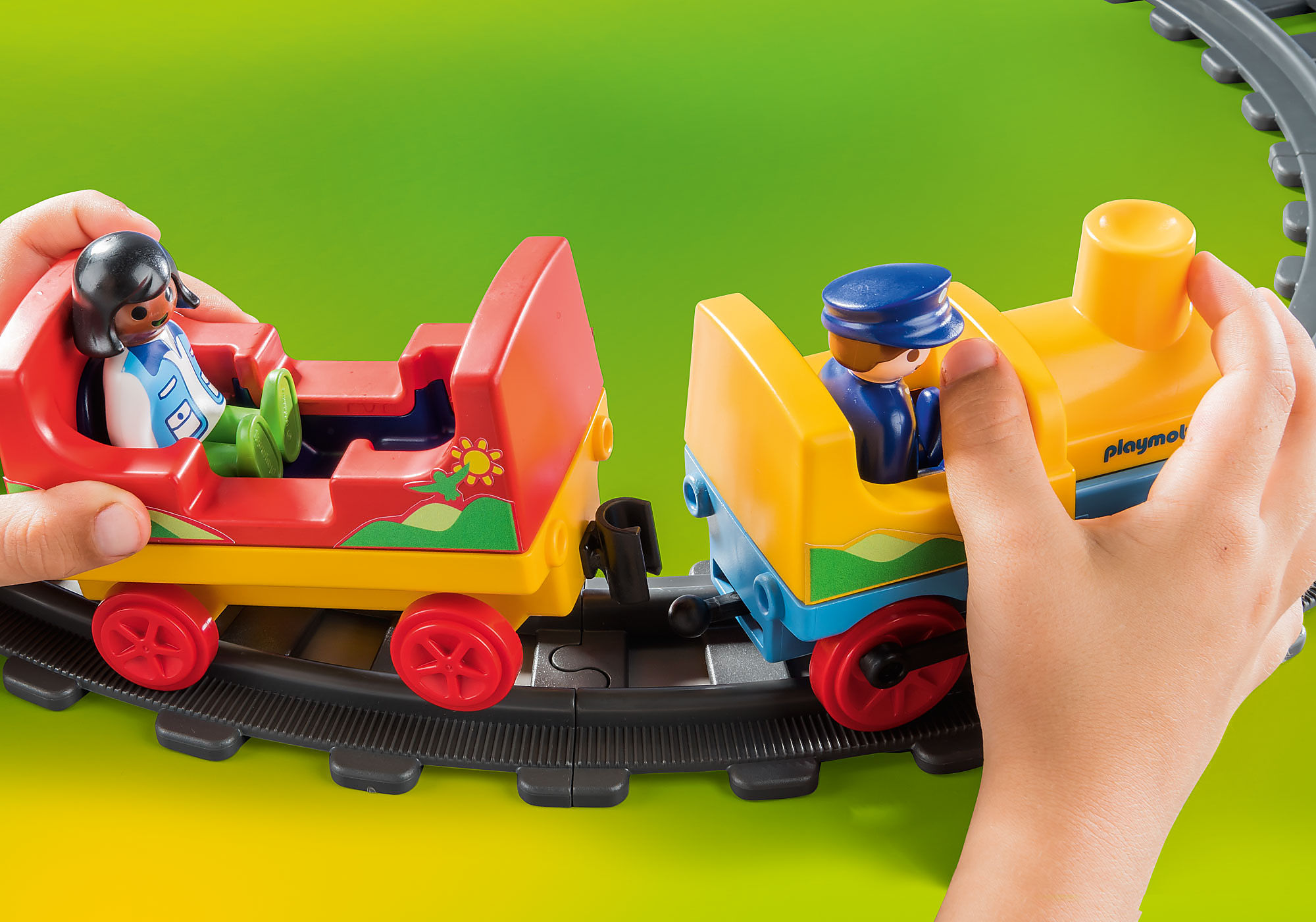 Sotel  Playmobil 1.2.3 Train avec passagers et circuit