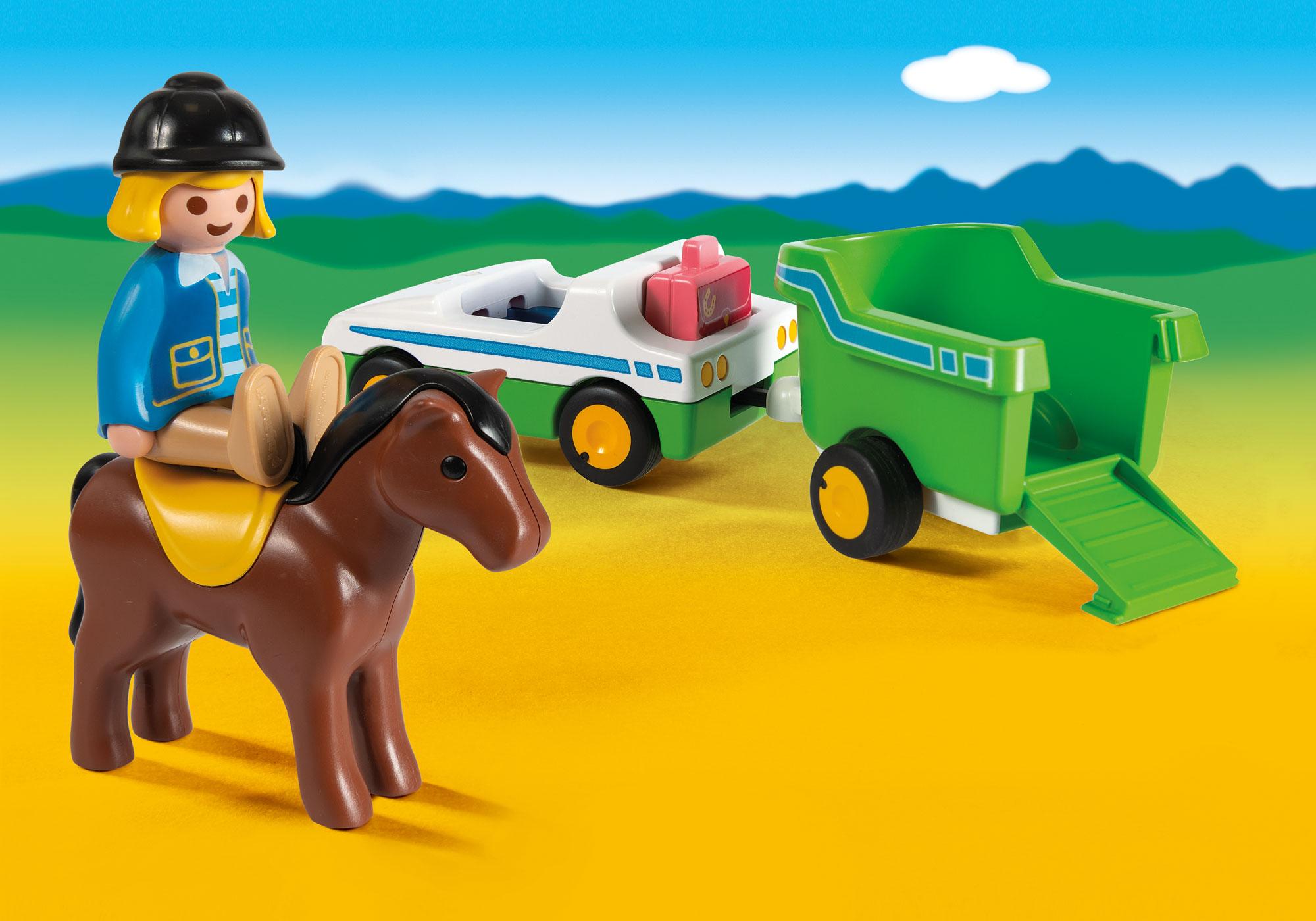 remolque de caballos de playmobil