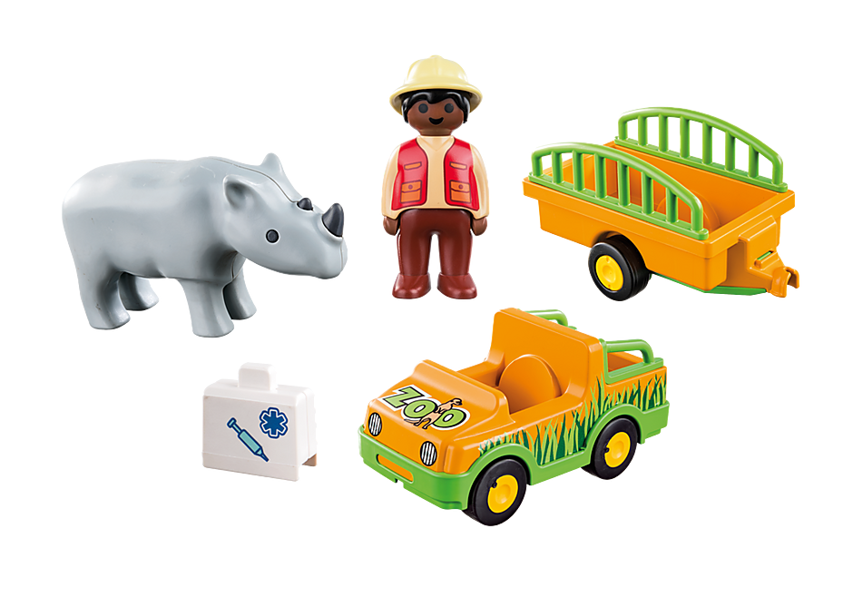 70182 Zoo Vehicle with Rhinoceros detail image 3