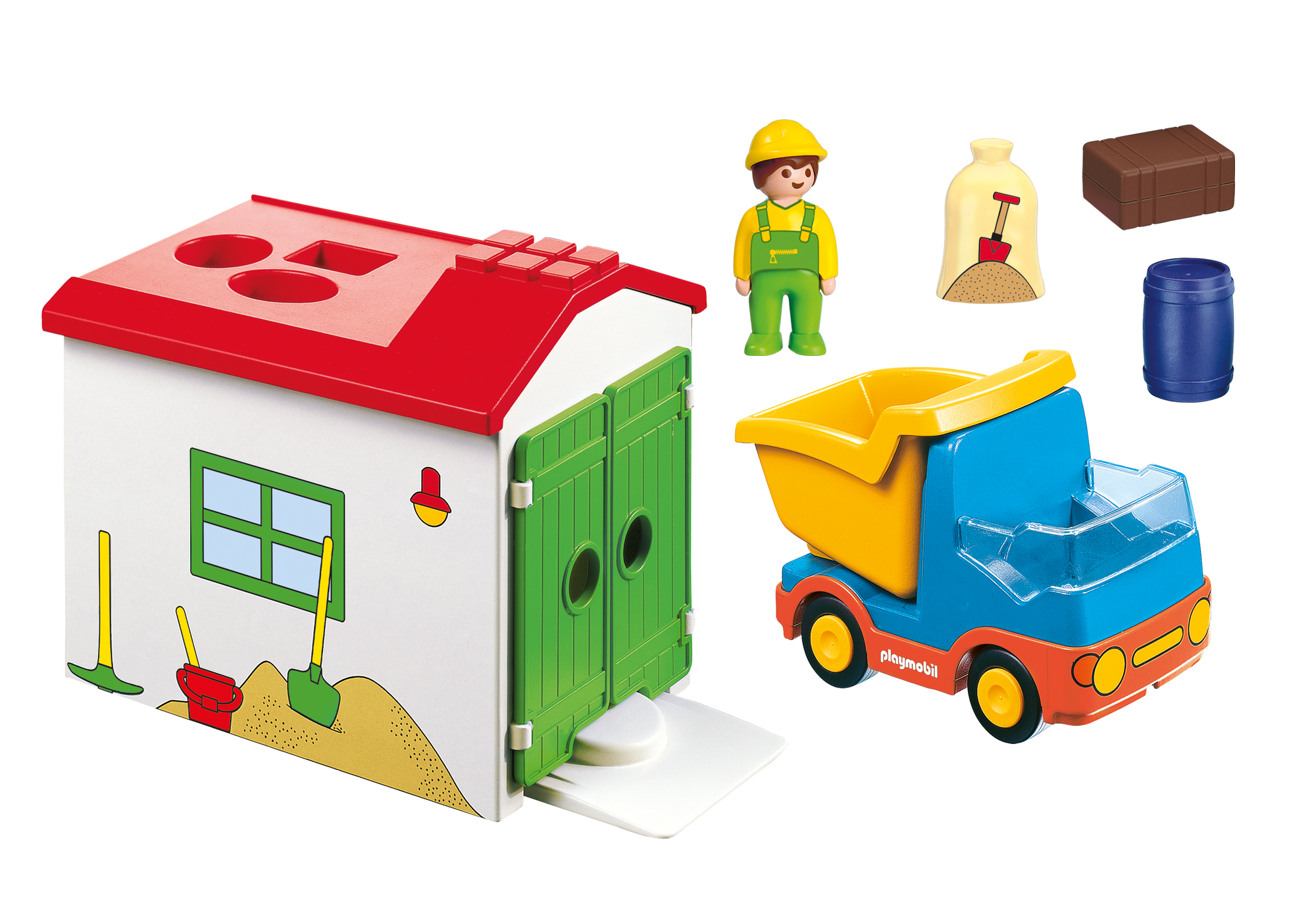 playmobil 123 truck with garage