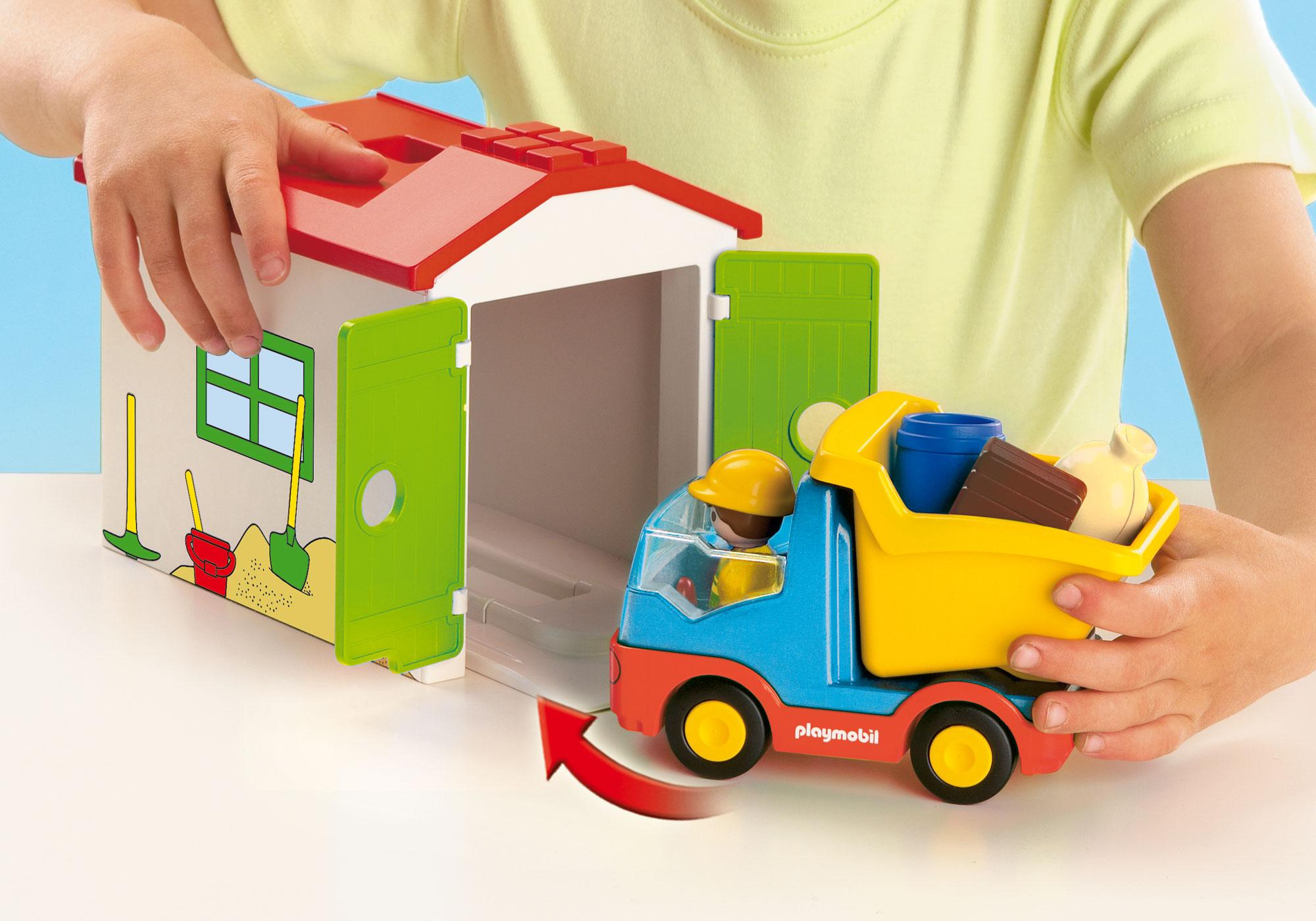 playmobil 123 truck with garage