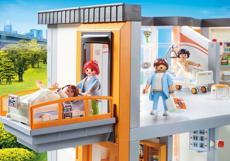 Neu Playmobil 70587 City Life Krankenhaus Doktor Patient mit Krankenbett 