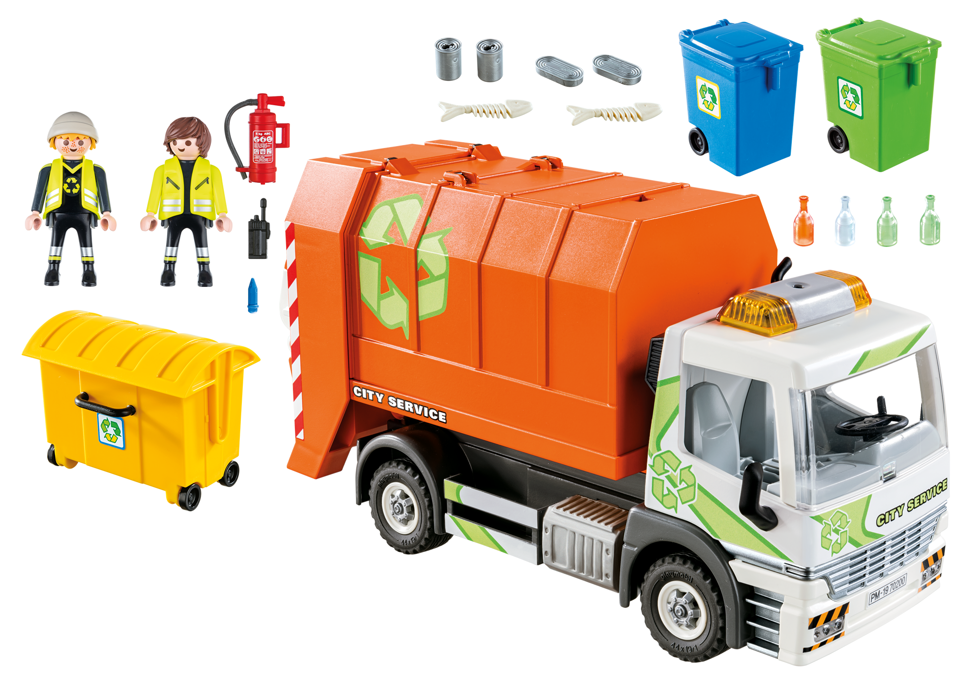 playmobil glass sorting truck