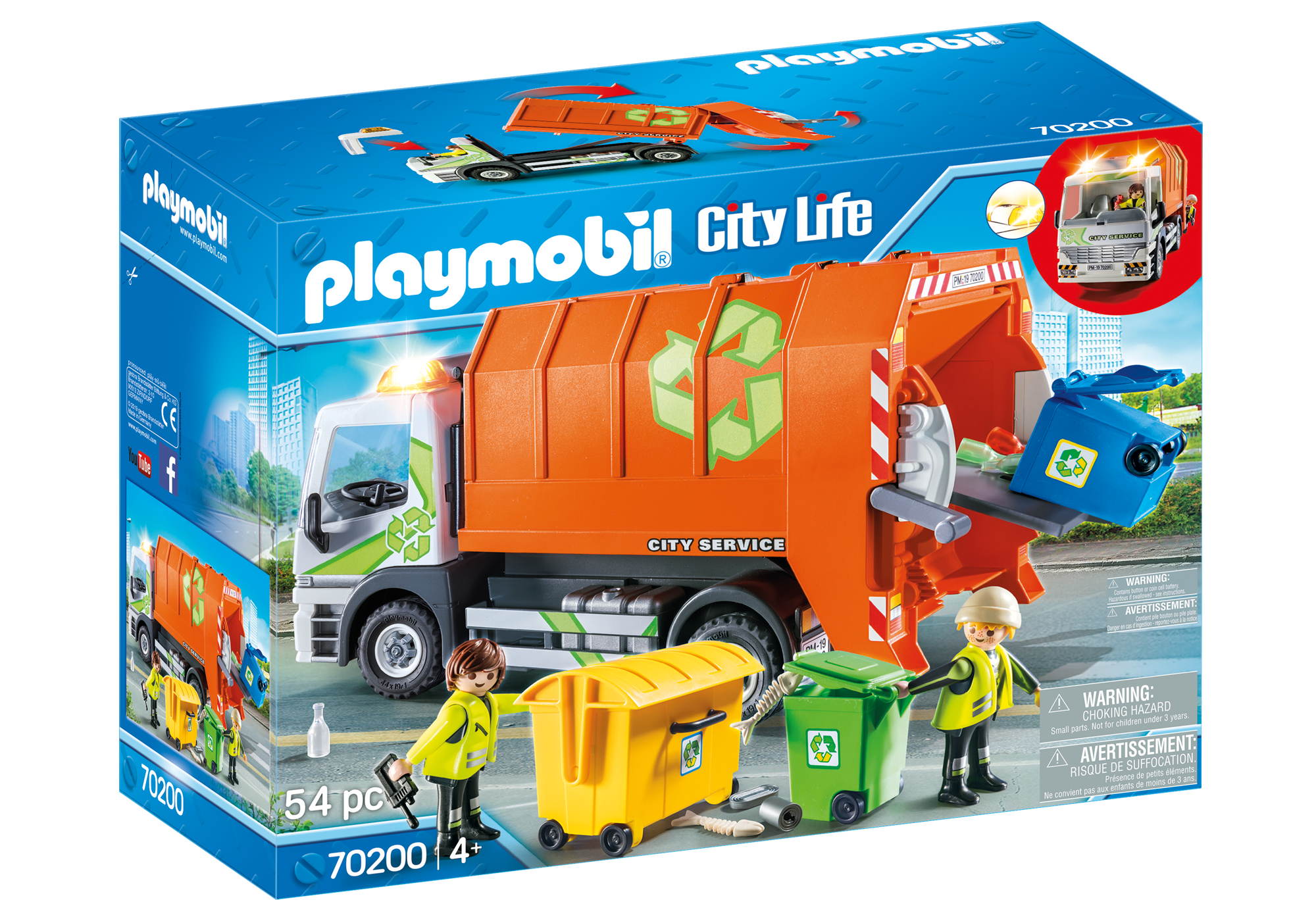 playmobil city action camion poubelle