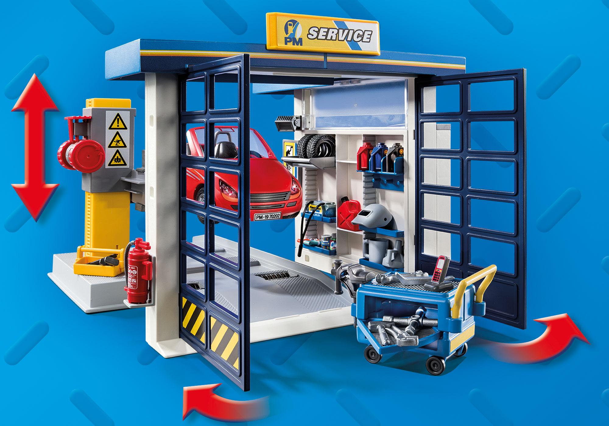 playmobil car garage