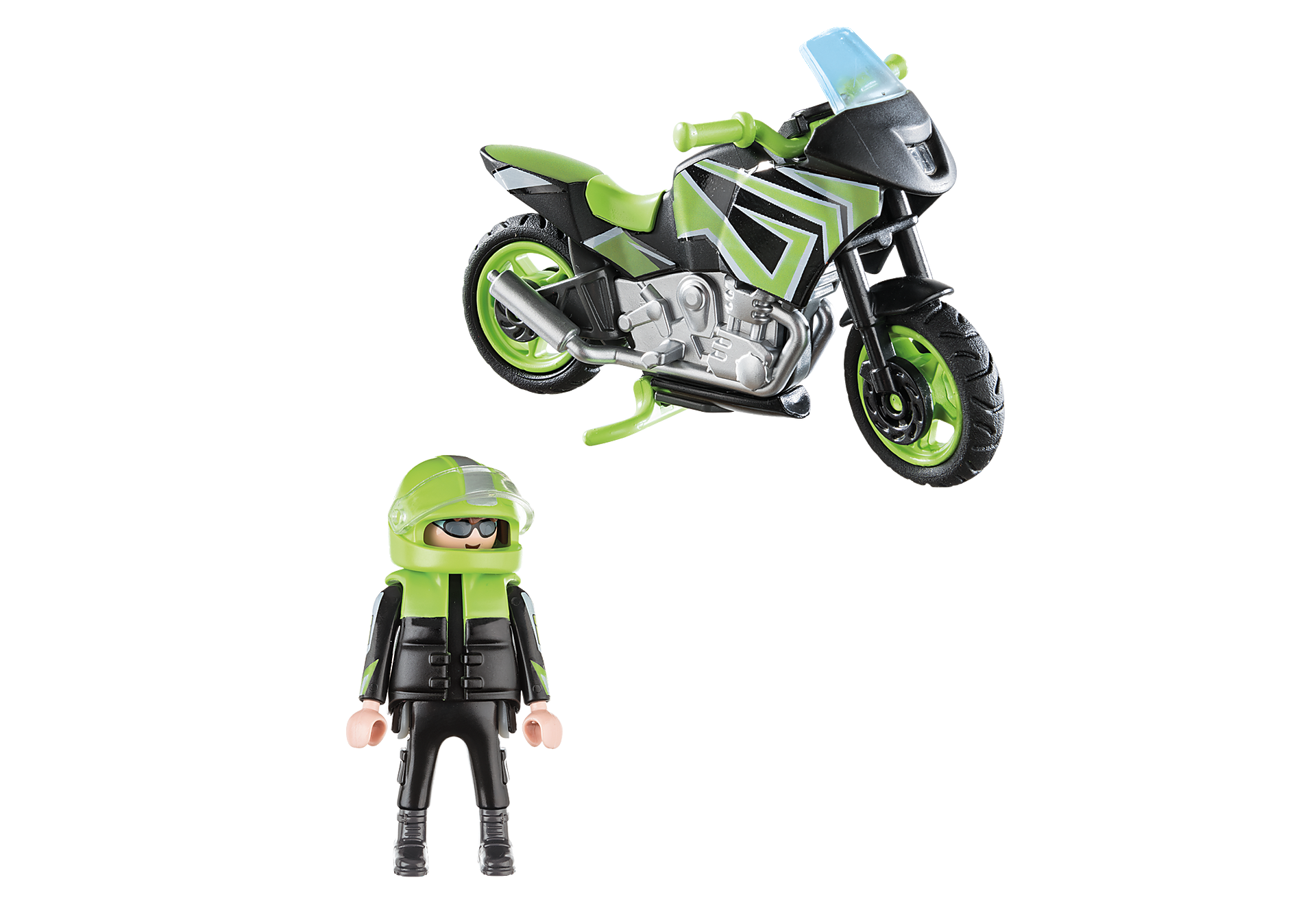 70204 Moto com motociclista zoom image3