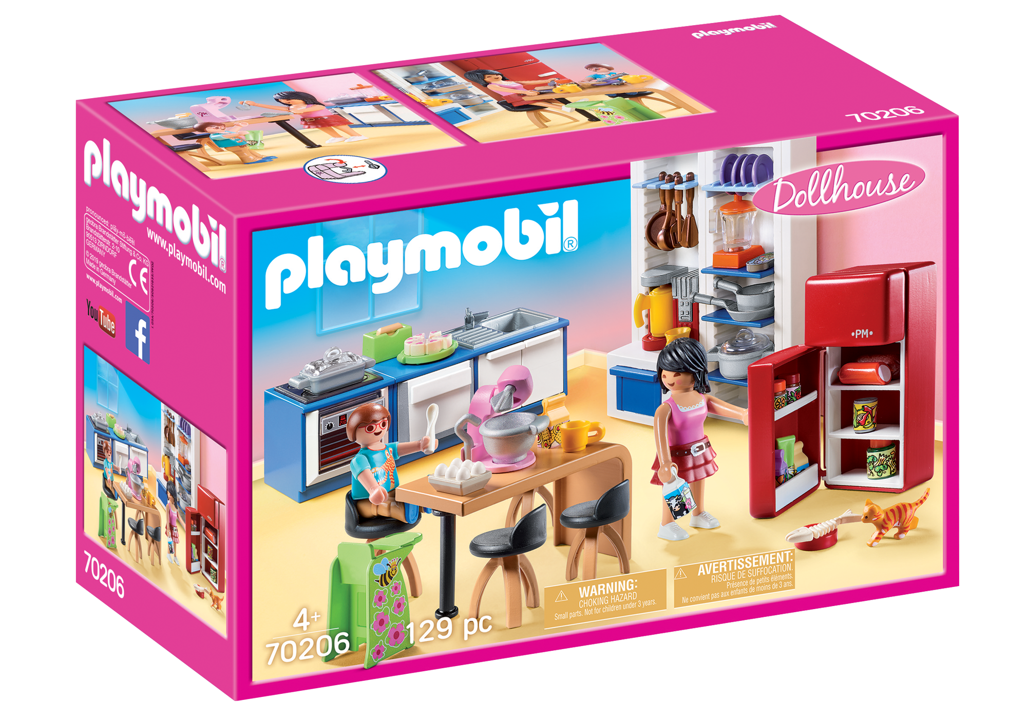 playmobil dollhouse family kitchen