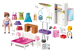 Playmobil - 9849 - Etage supplémentaire pour Grande Maison 70205 Dollhouse  - Vendu sous Emballage Carton Brun