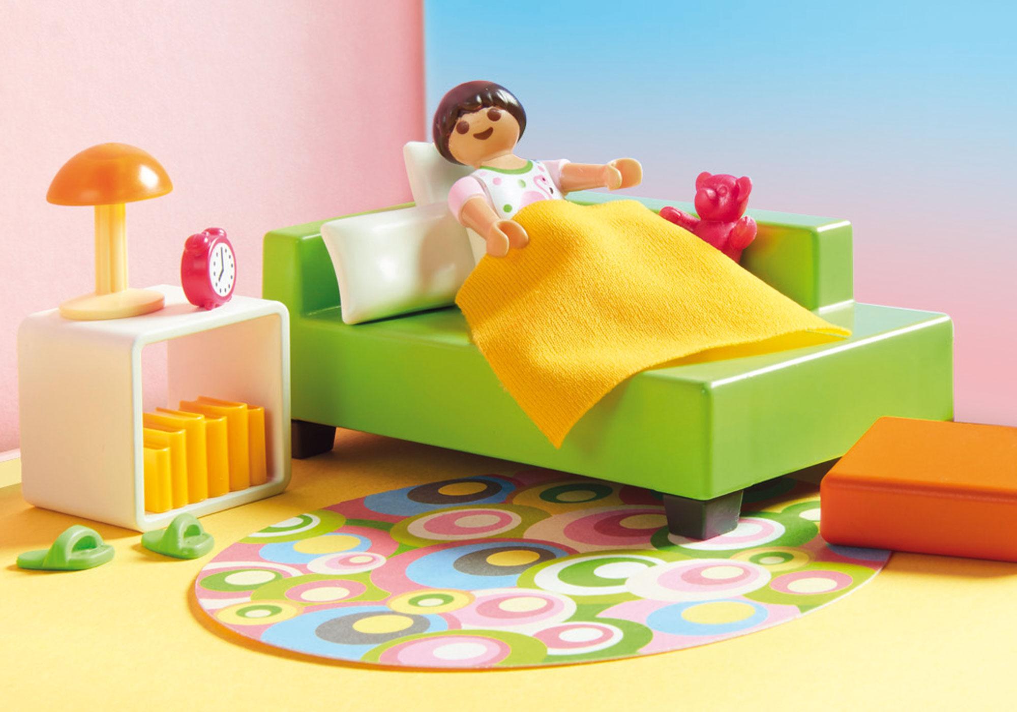chambre avec lit rond playmobil