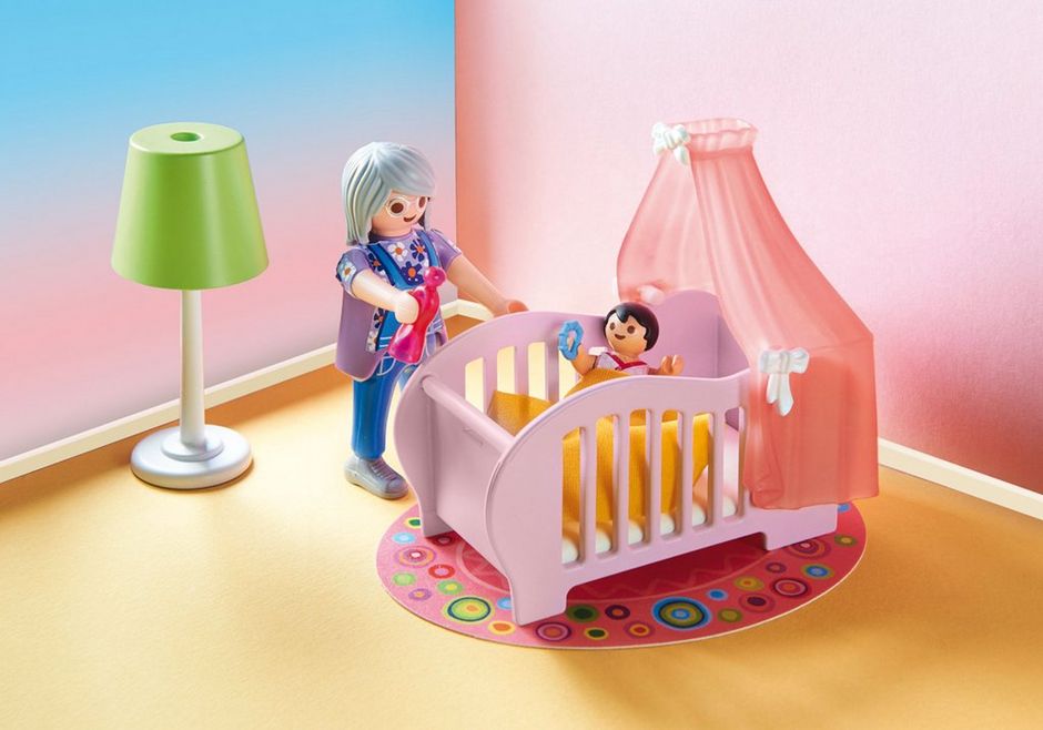 PLAYMOBIL Blue Baby Carrier Sling Dollhouse Family Infant 