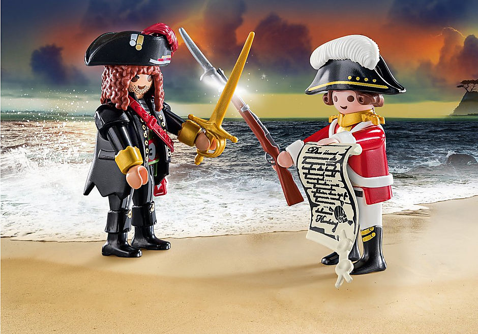 70273 Capitaine pirate et soldat detail image 1