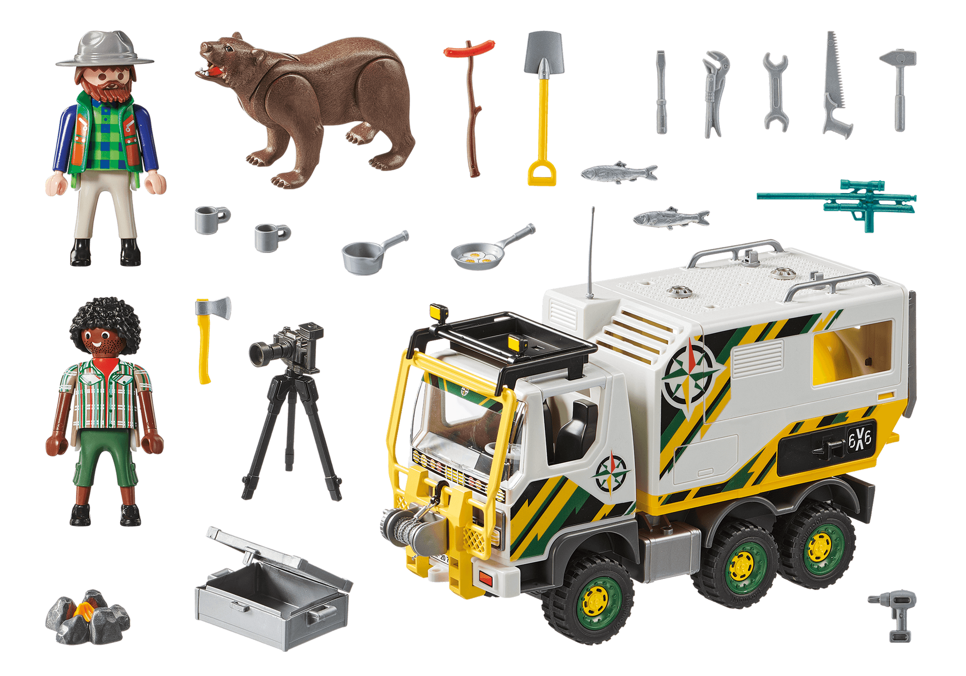 70278 Playmobil Wild life Outdoor Expedition Camión de figuras de juguete 
