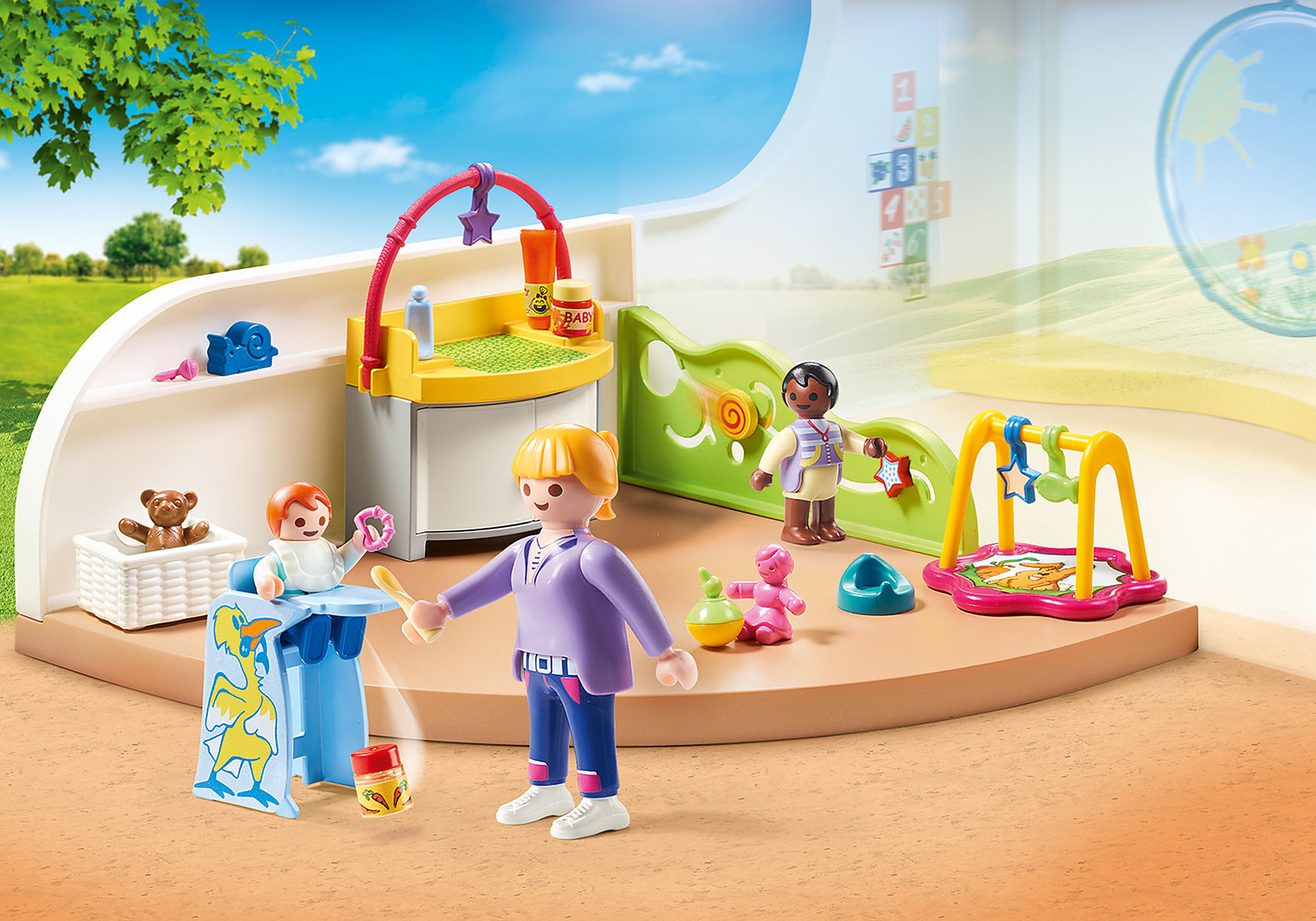 Espace crèche pour bébés puériculture enfant garderie Playmobil