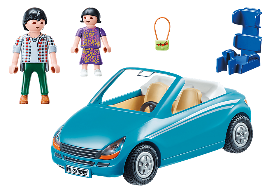 70285 Isä, lapsi ja avoauto detail image 3