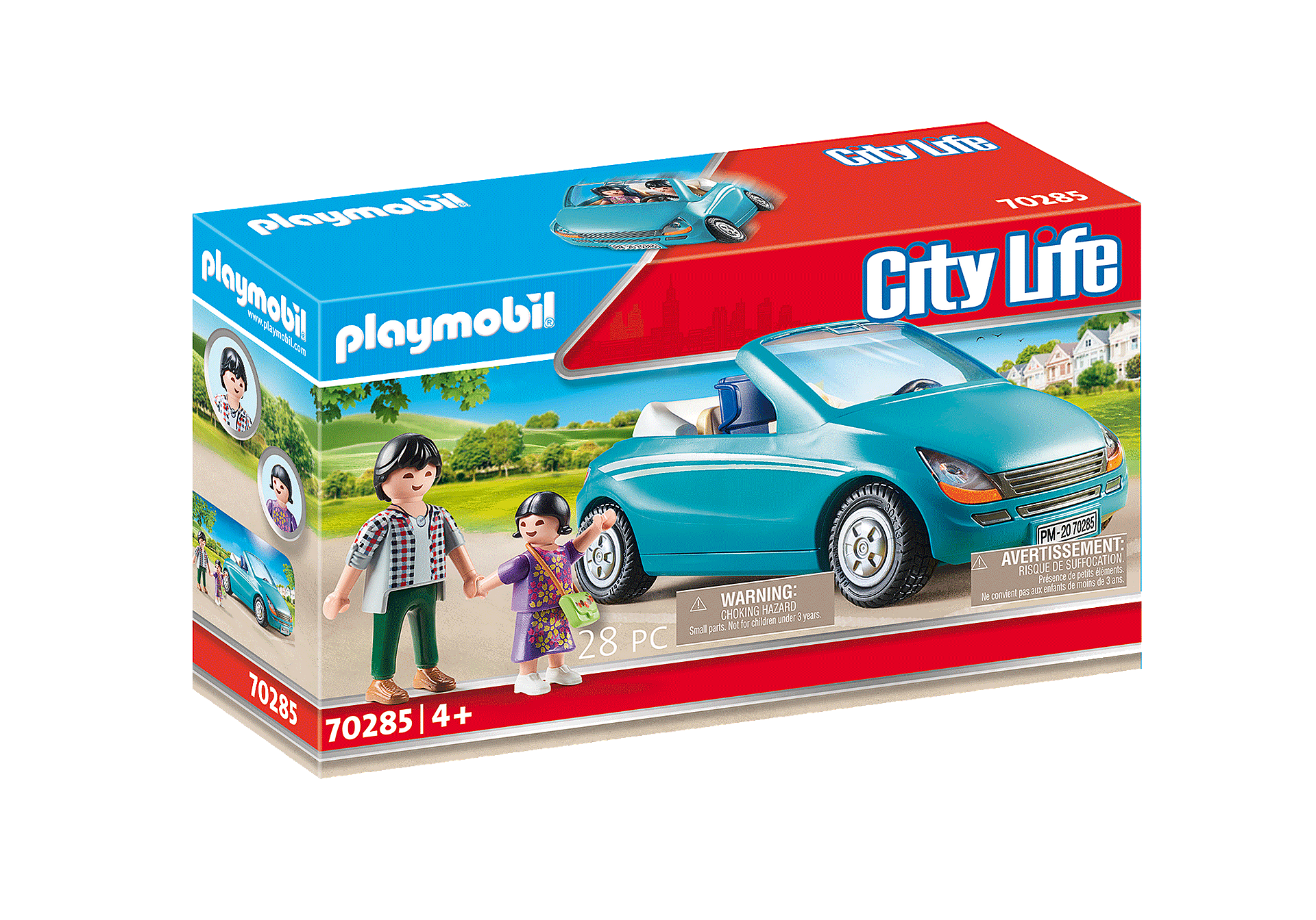 Opgetild Buitenland Serie van Papa met meisje en cabrio - 70285 | PLAYMOBIL®