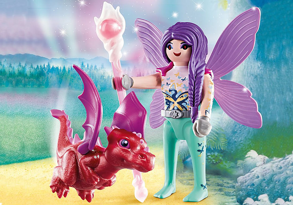 70299 Fairy with Baby Dragon detail image 1