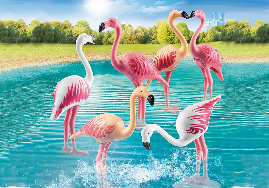 70351 Flamingoschwarm detail image 1