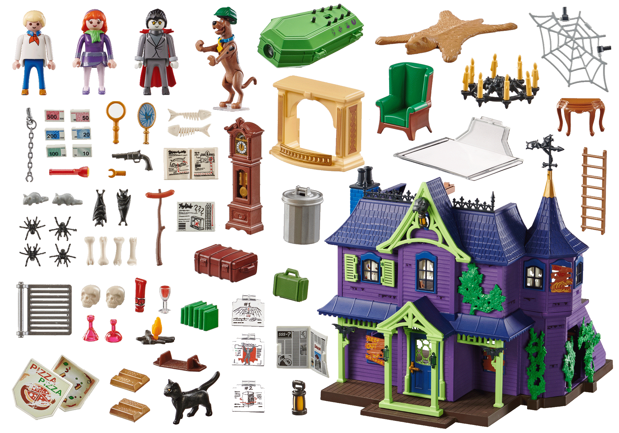 scooby doo haunted house playset