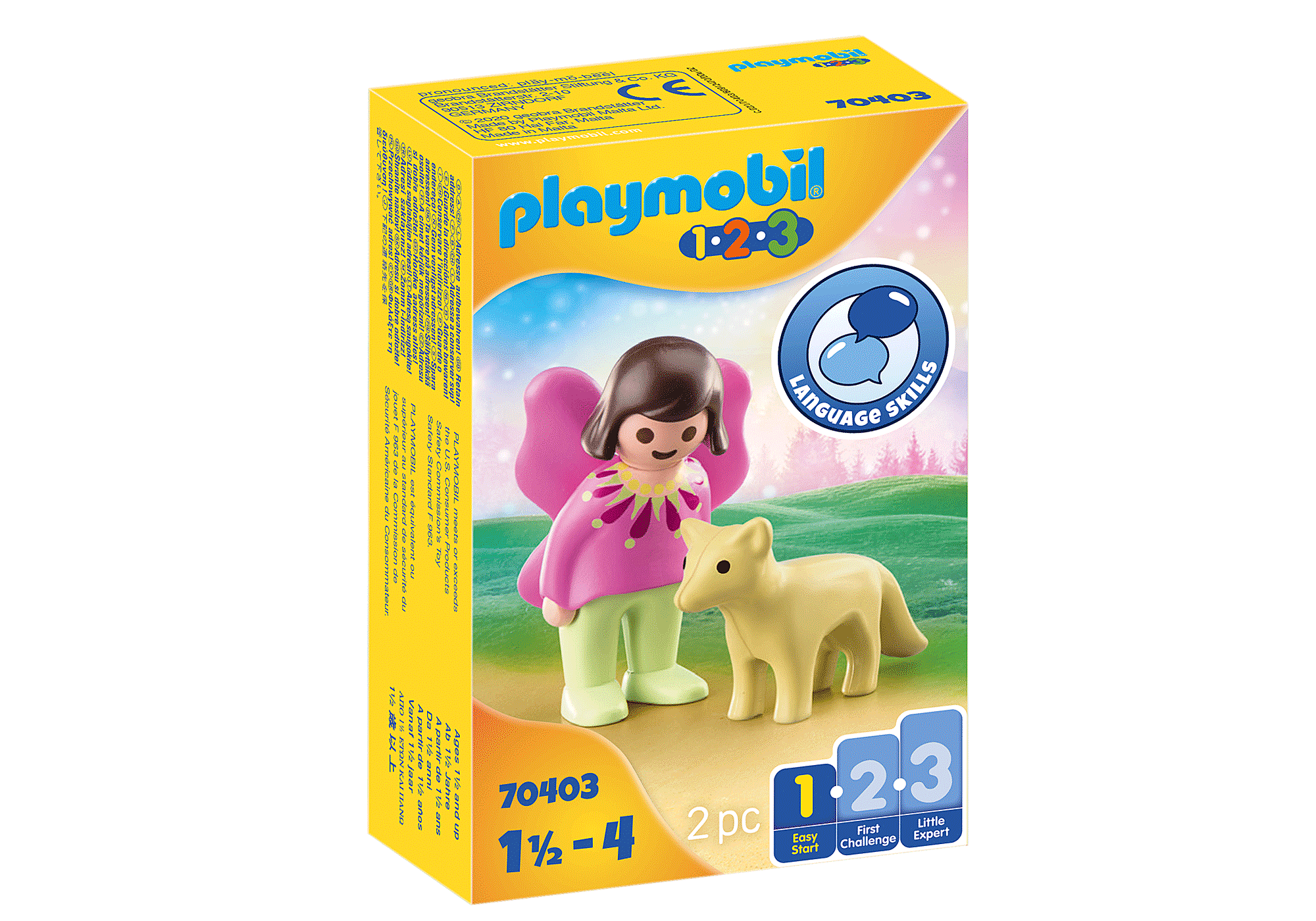 Coloriage La petite fille et son chien Playmobil 123