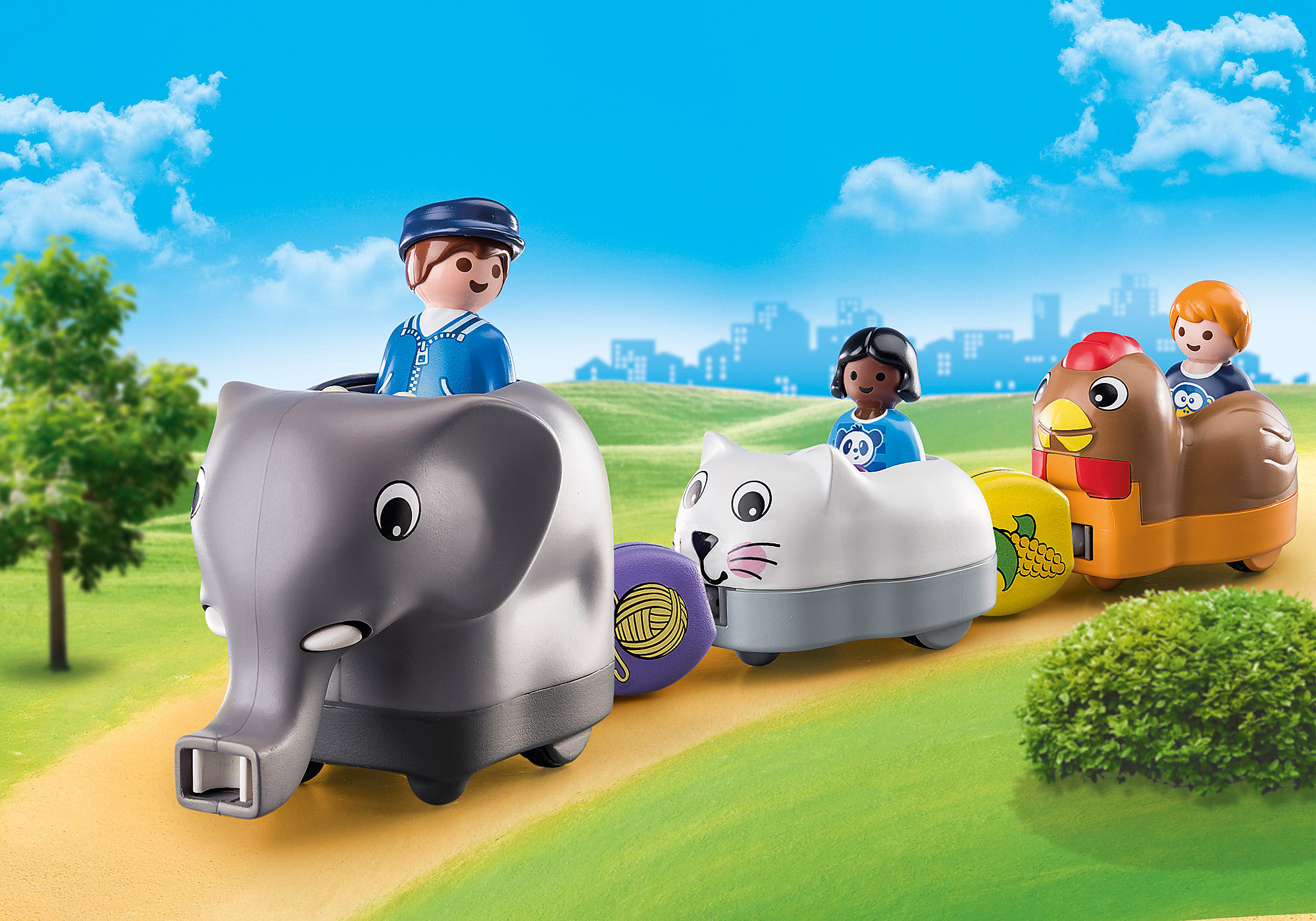 Playmobil 1-2-3 Train Des Animaux - 70405