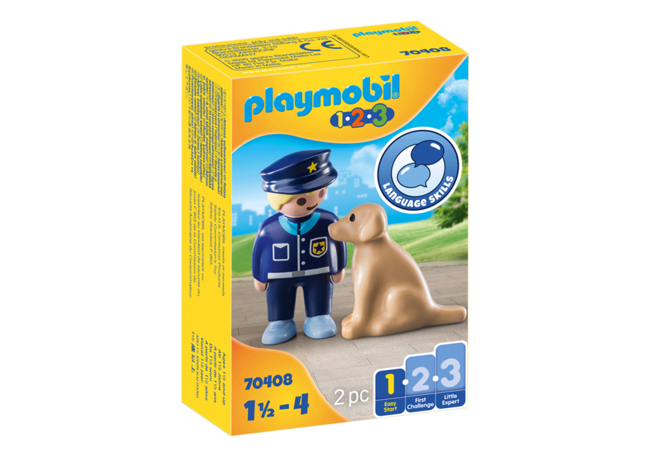 figure Policeman with Dog Playmobil 70085 Gift Egg 