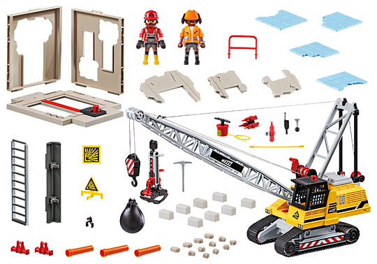 Kabelgraafmachine met bouwonderdeel Kabelgraafmachine met bouwonderdeel