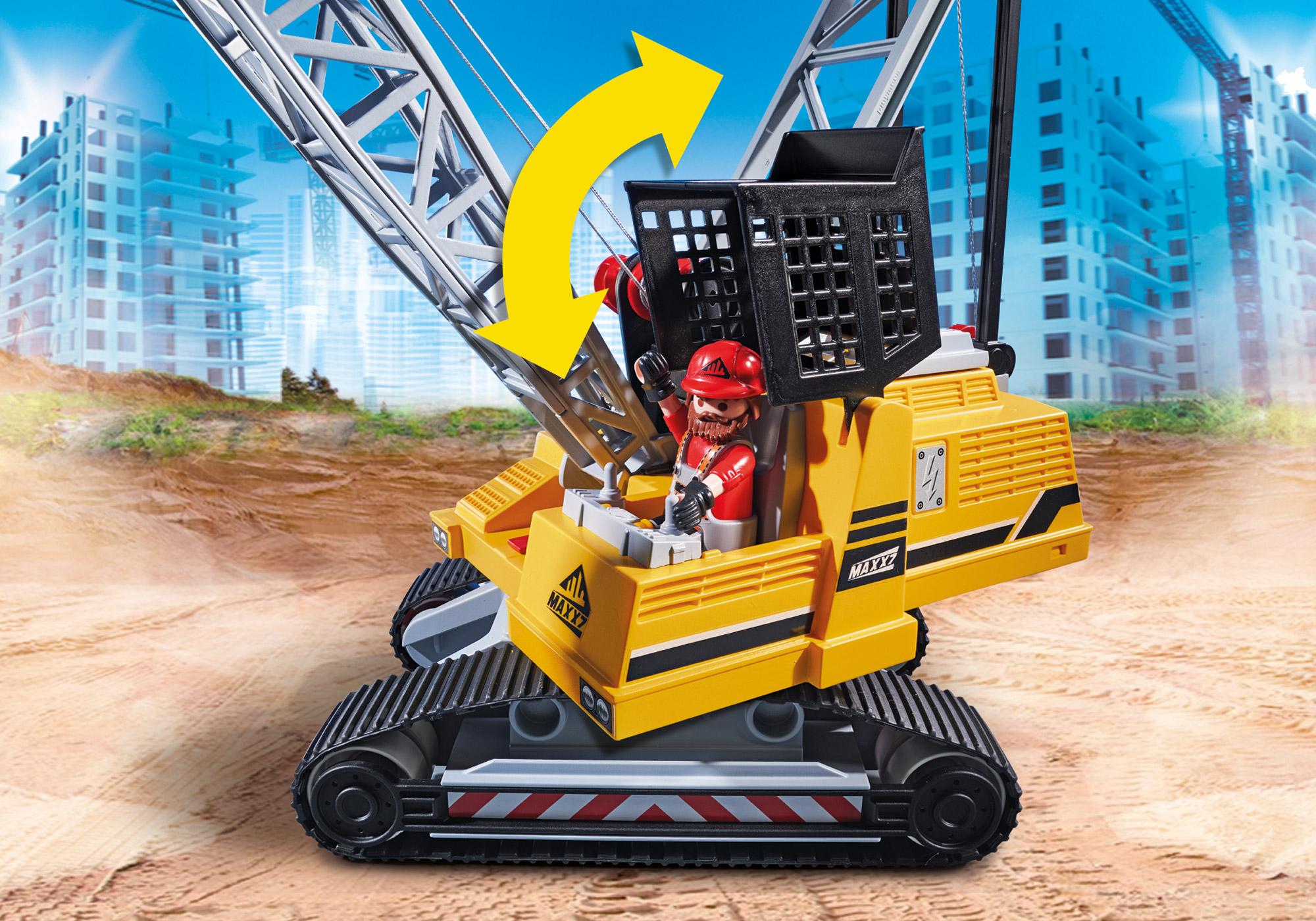 playmobil cable excavator with building section