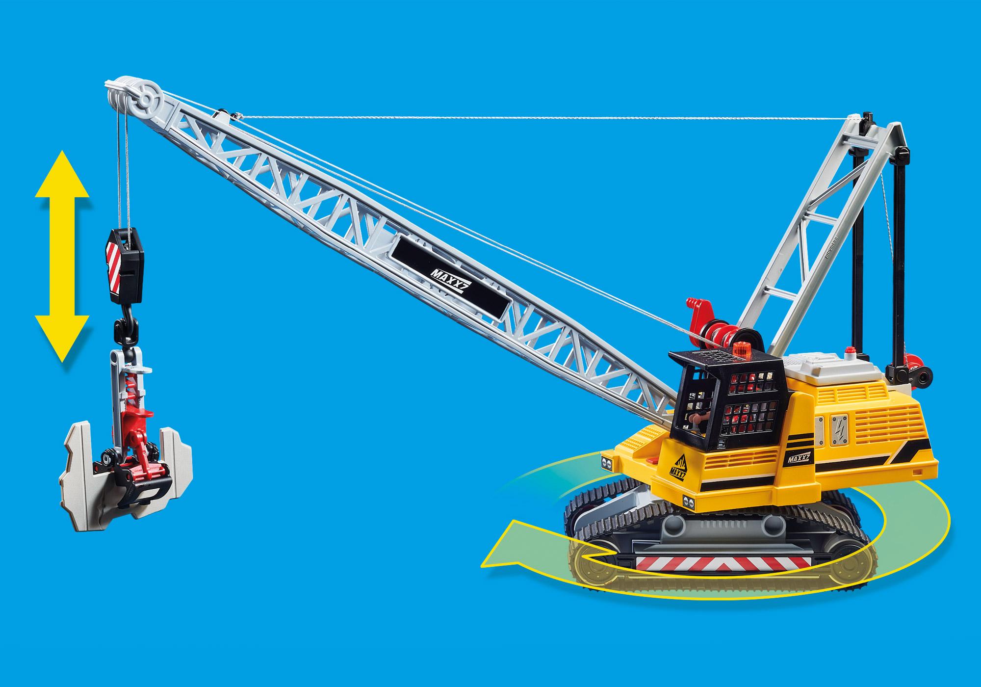 playmobil mini excavator with building section