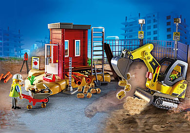 70443 Mini Excavator with Building Section