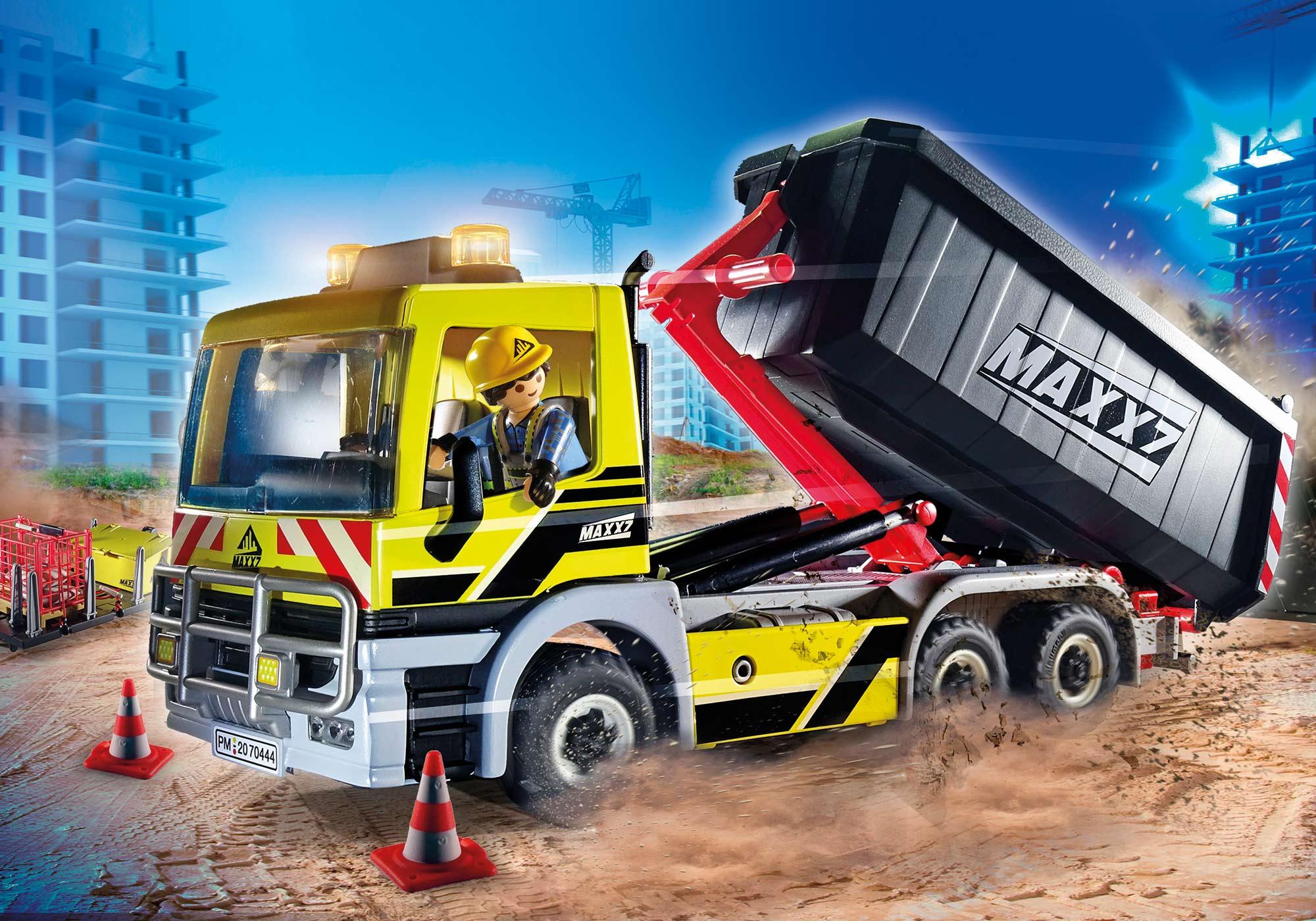 playmobil cable excavator with building section
